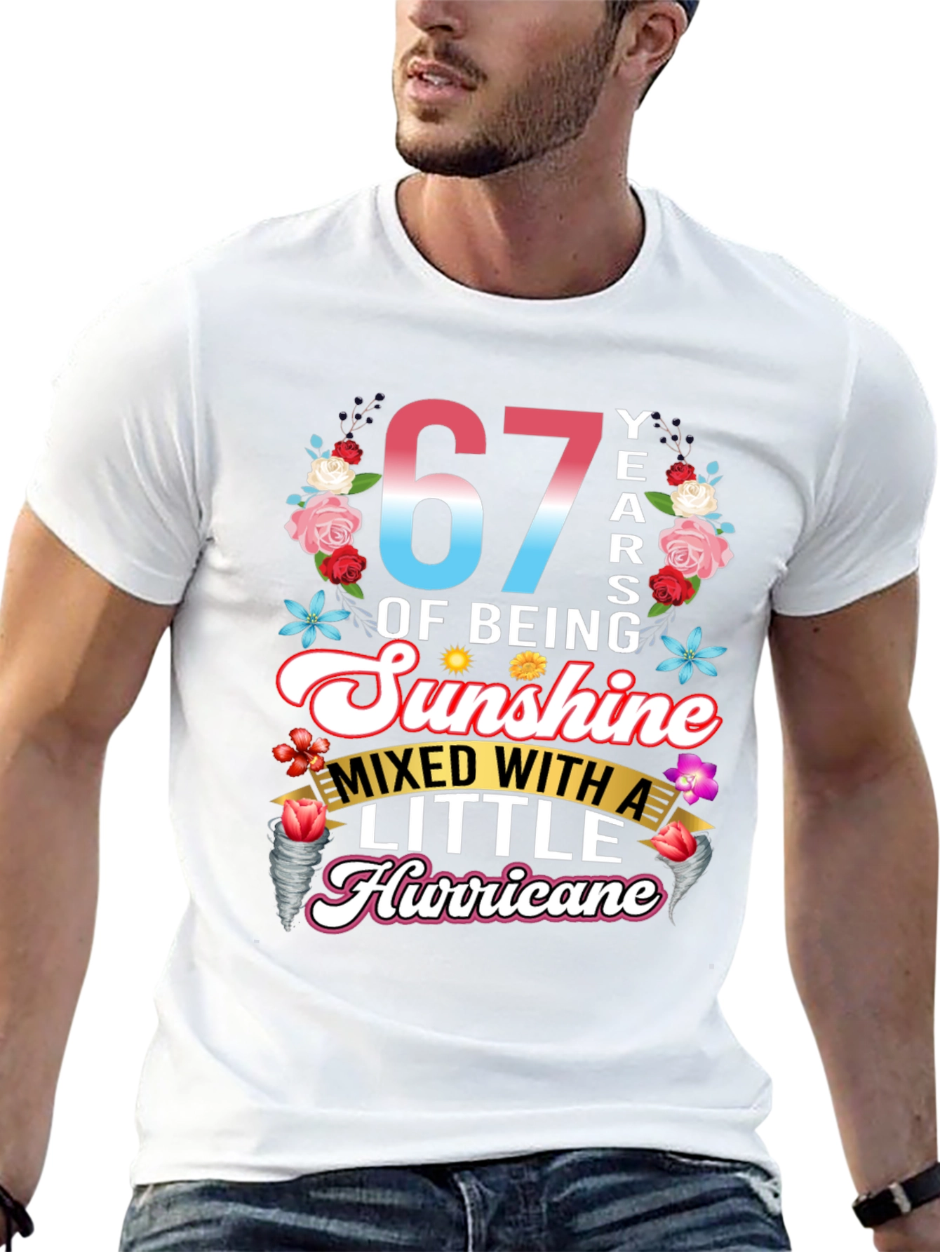67th Birthday Sunshine Hurricane Graphic T-Shirt