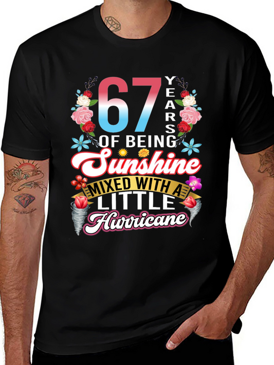 67th Birthday Sunshine Hurricane Graphic T-Shirt