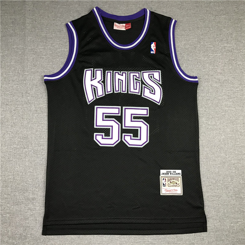 Men's Sacramento Kings Jason Williams Black Hardwood Classics Swingman Jerseys