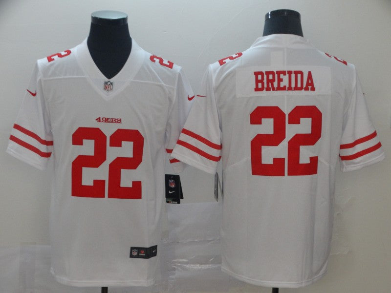 Men's San Francisco 49ers Matt Breida #22 White Game Jerseys