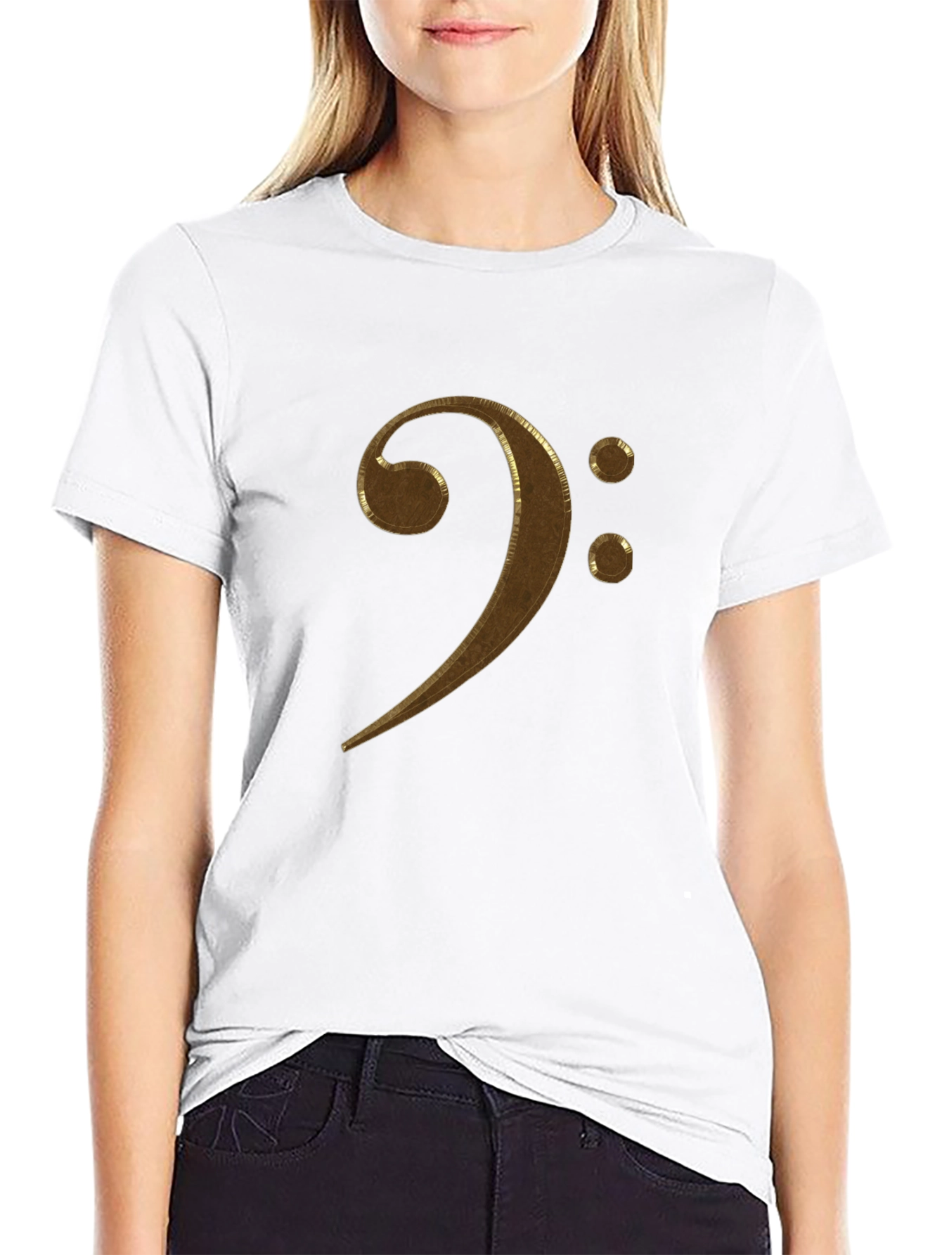 Bass Clef Graphic T-Shirt - Black