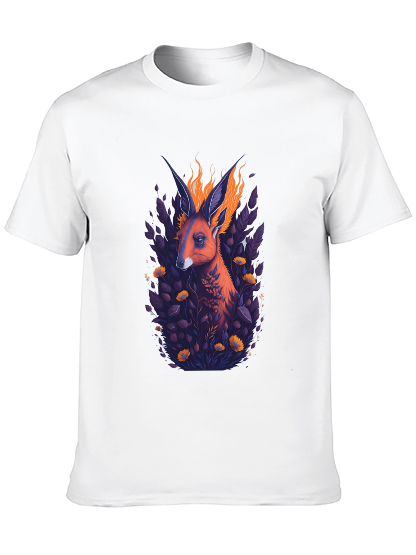 Fiery Fox Graphic Black T-Shirt