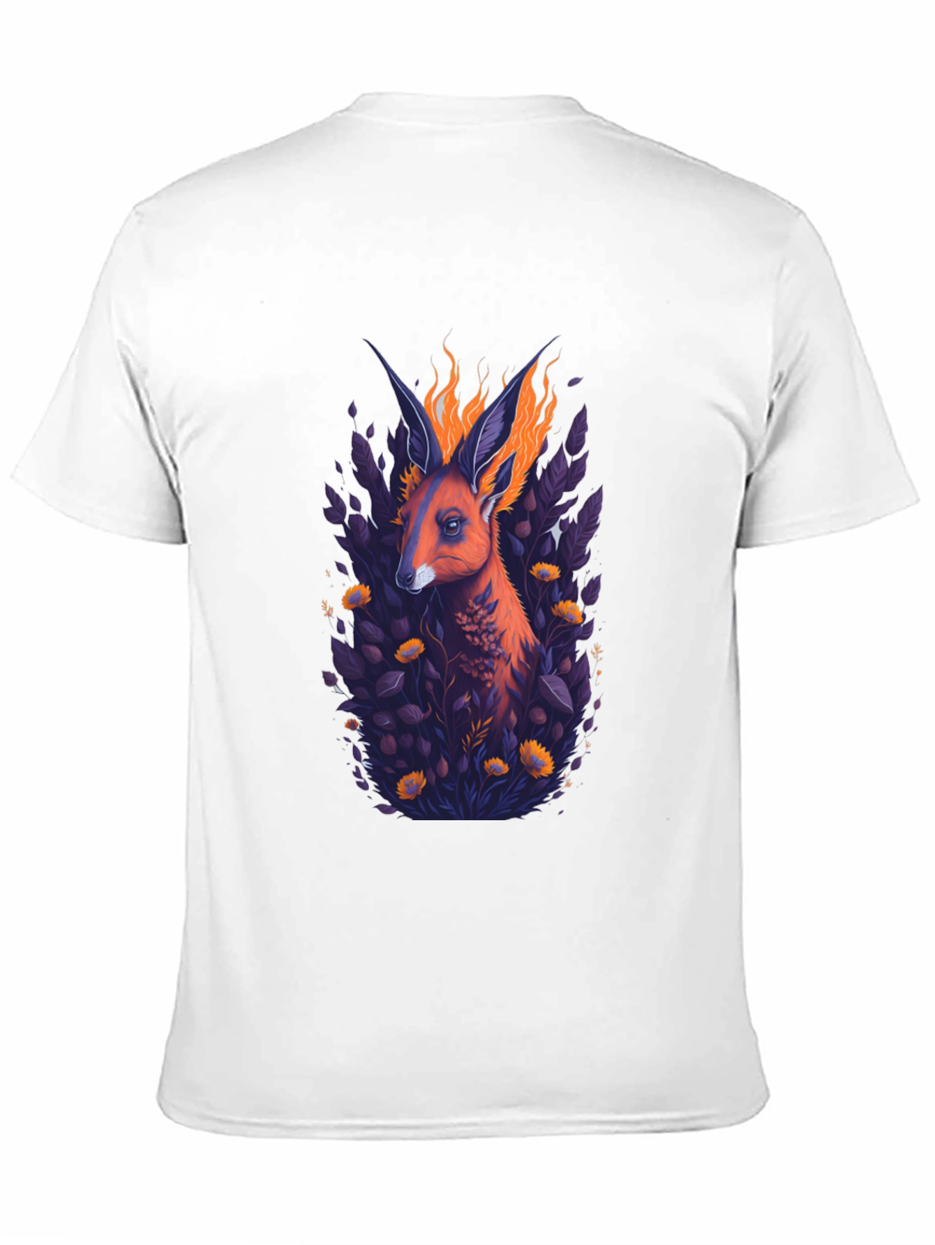 Fiery Fox Graphic Black T-Shirt