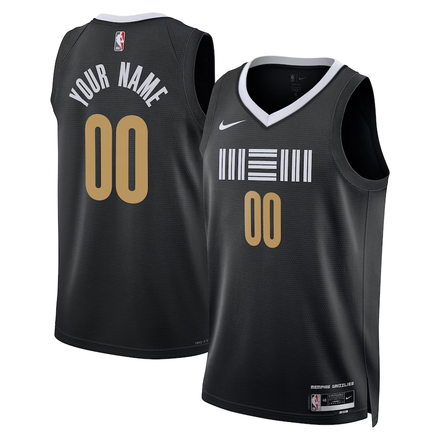 Men's Memphis Grizzlies Black 2023/24 Custom Swingman Jerseys - City Edition
