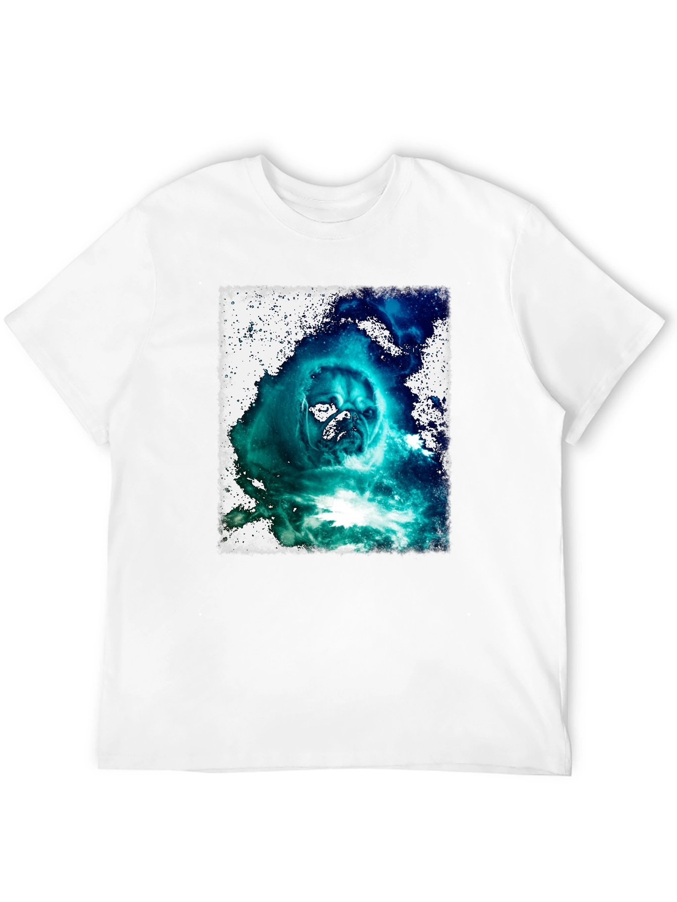 Cosmic Pug Graphic Black T-Shirt