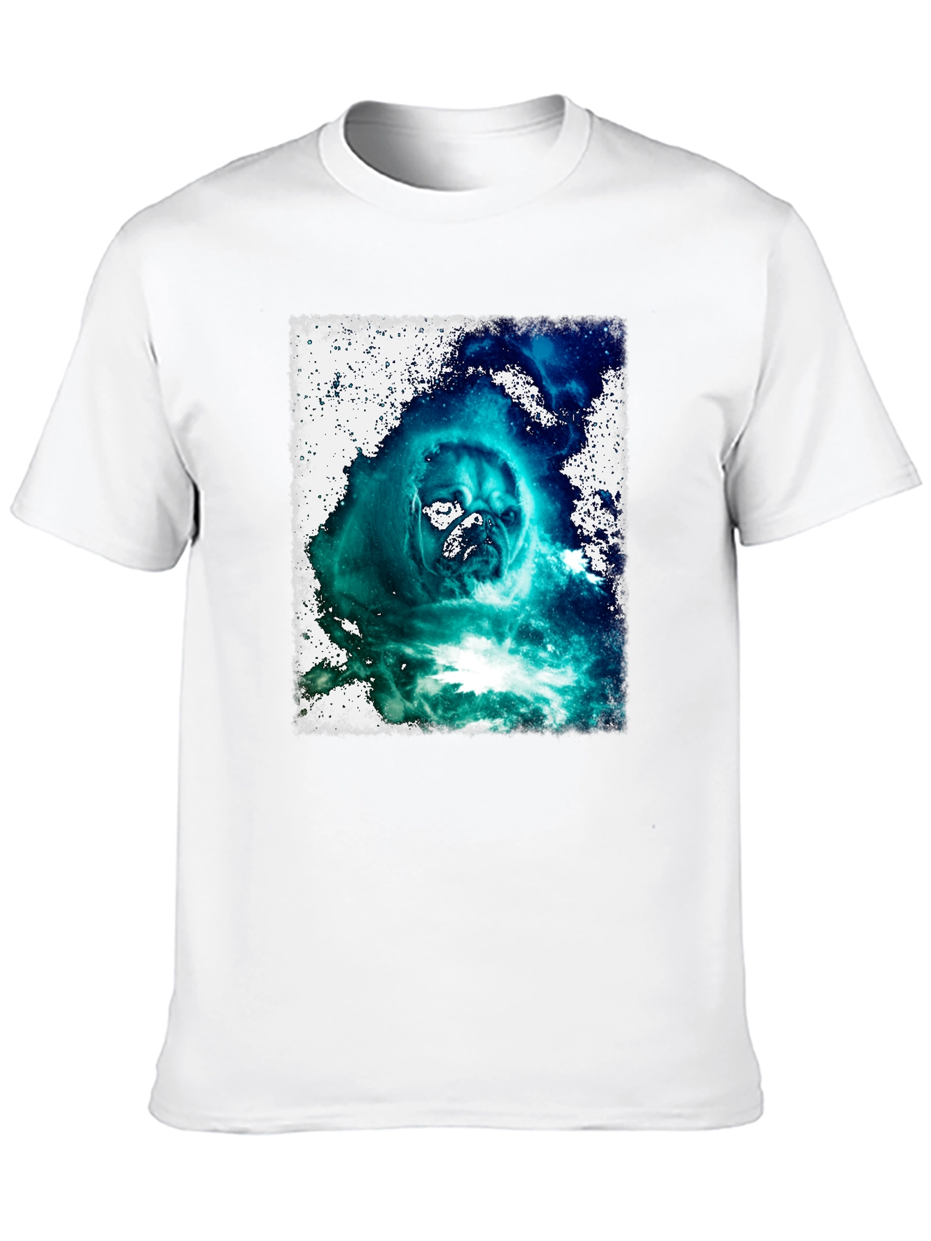 Cosmic Pug Graphic Black T-Shirt