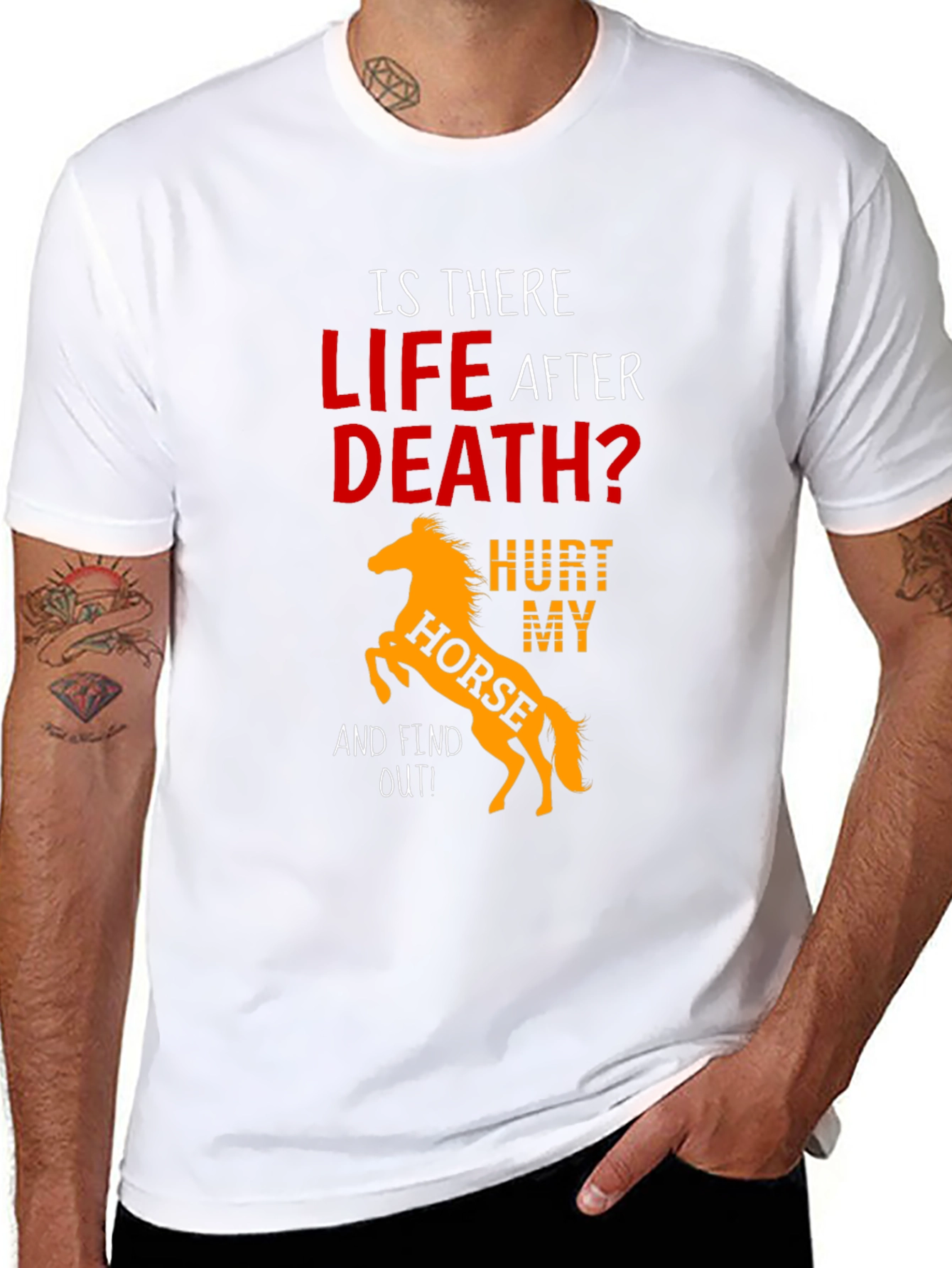 Life After Death? Hurt My Horse Black Tee