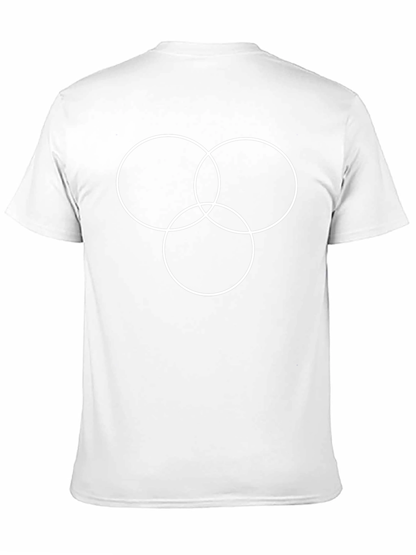Geometric Circle Design Black T-Shirt