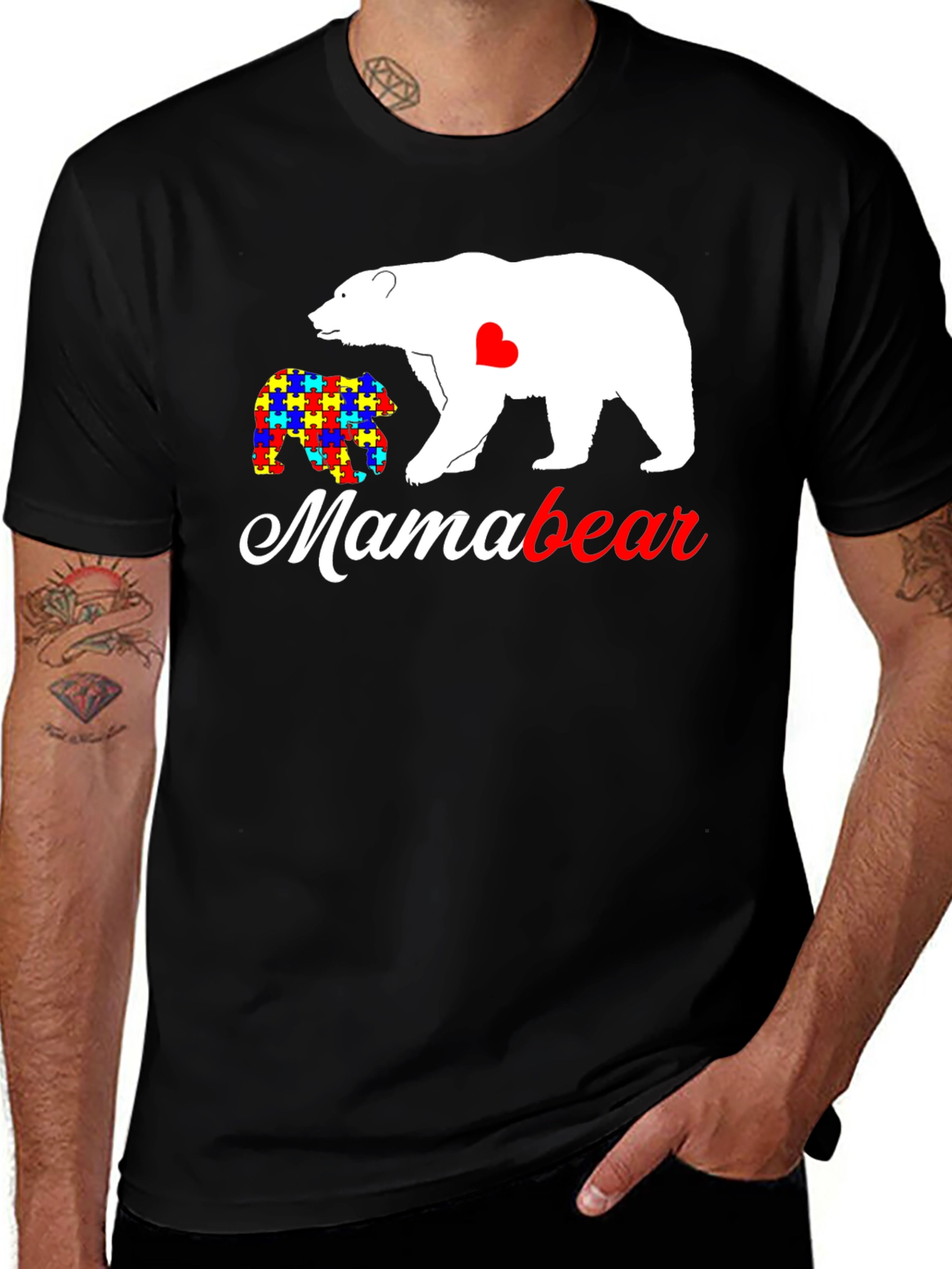 Mama Bear Autism Awareness T-Shirt