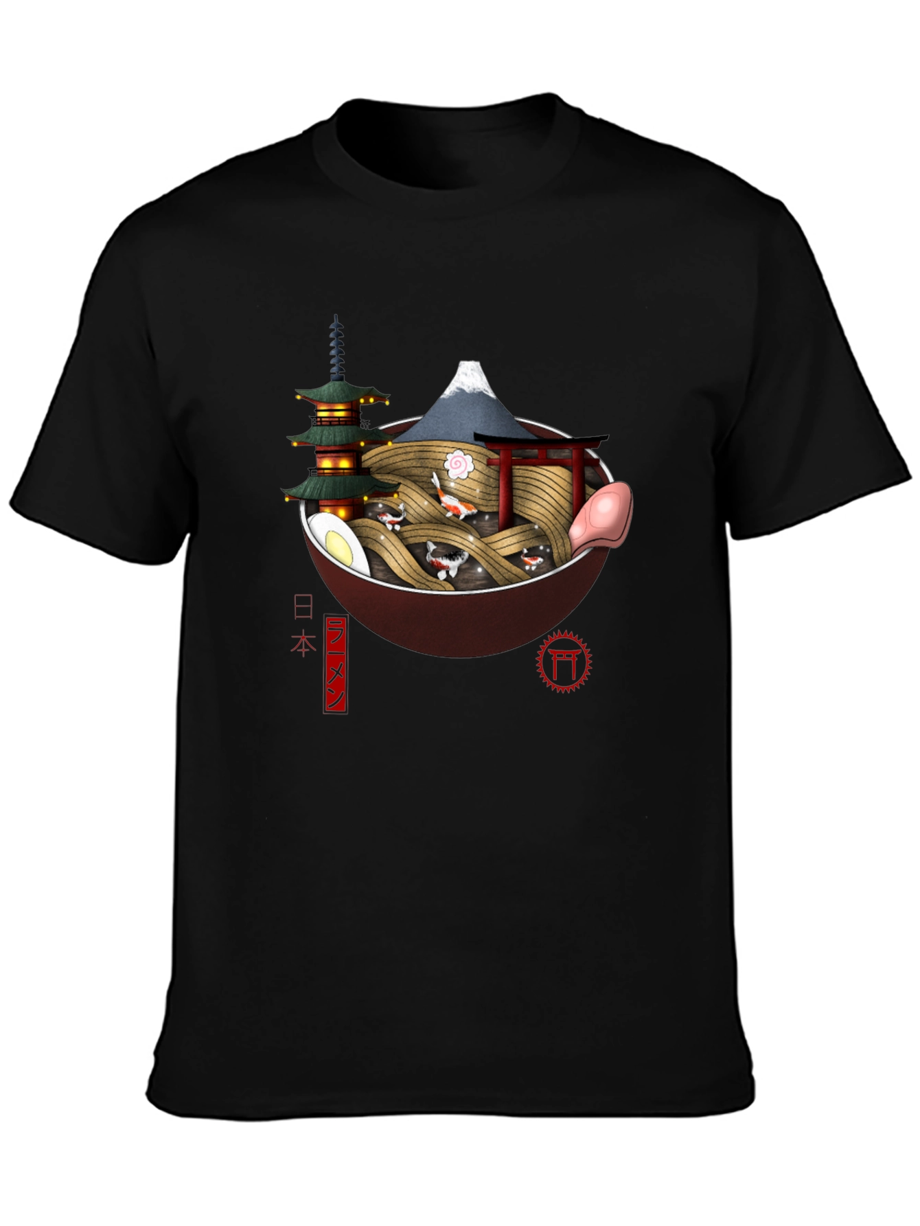 Ramen Bowl Japan Black T-Shirt