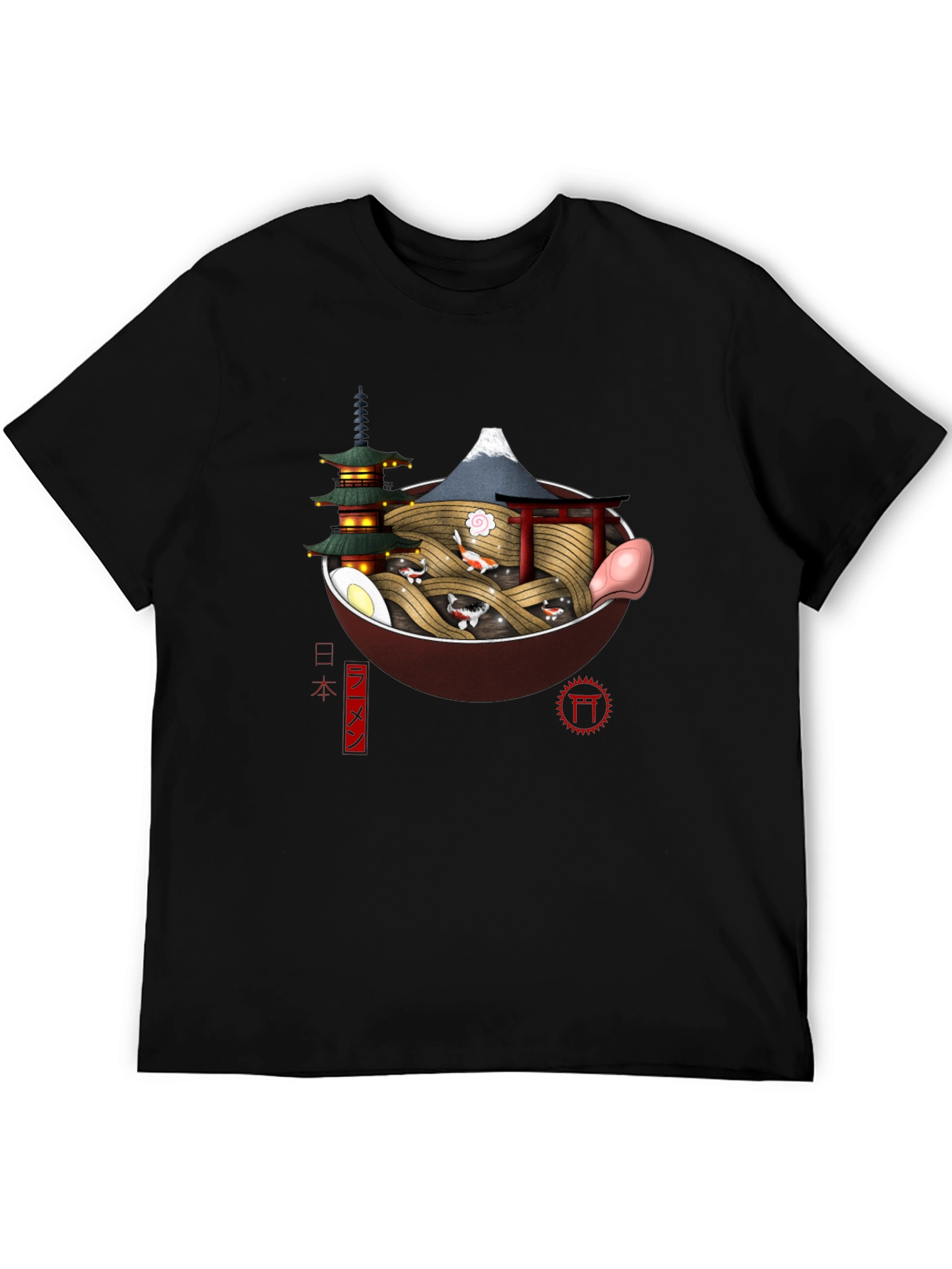 Ramen Bowl Japan Black T-Shirt