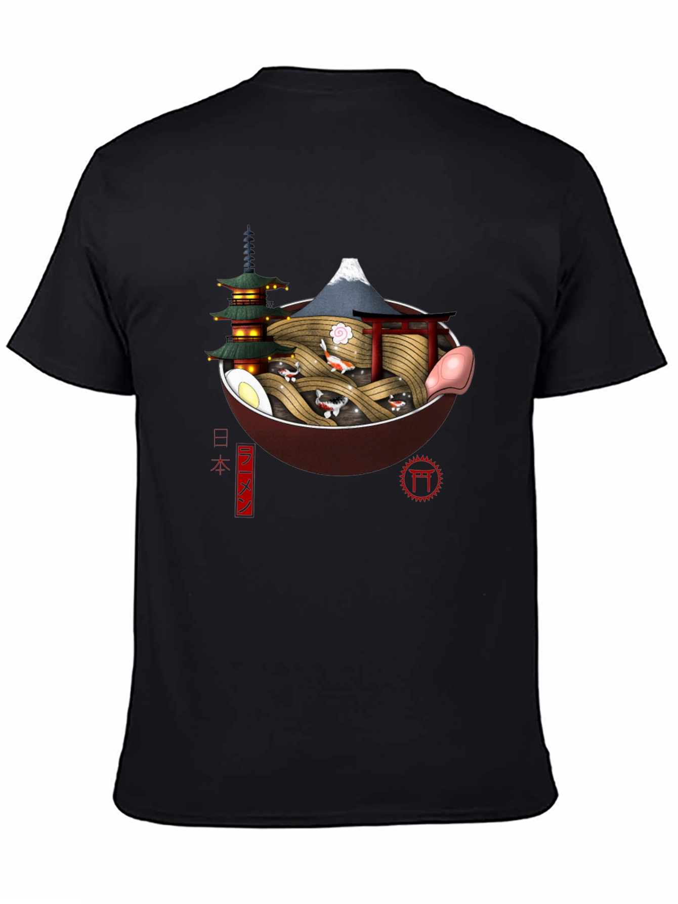 Ramen Bowl Japan Black T-Shirt