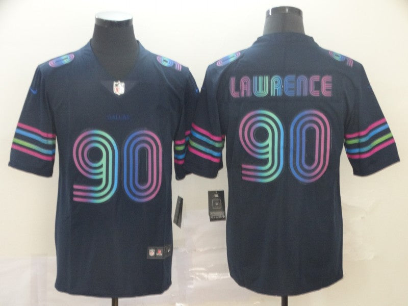 Men's Dallas Cowboys DeMarcus Lawrence #90 Navy City Edition Game Jerseys