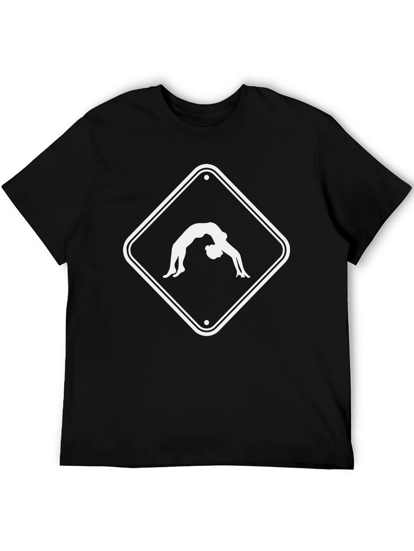 Yoga Pose Black Graphic Tee