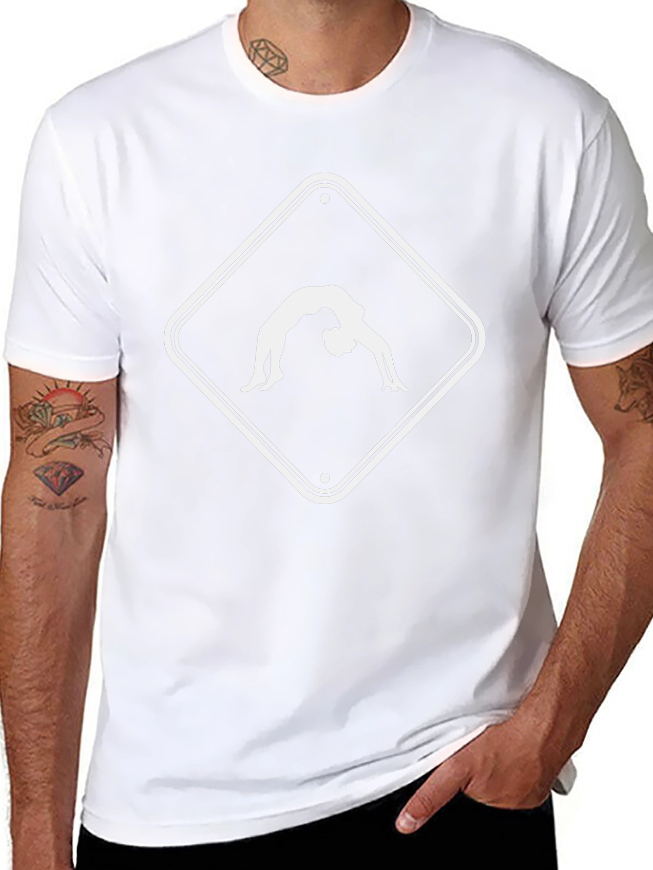 Yoga Pose Black Graphic Tee