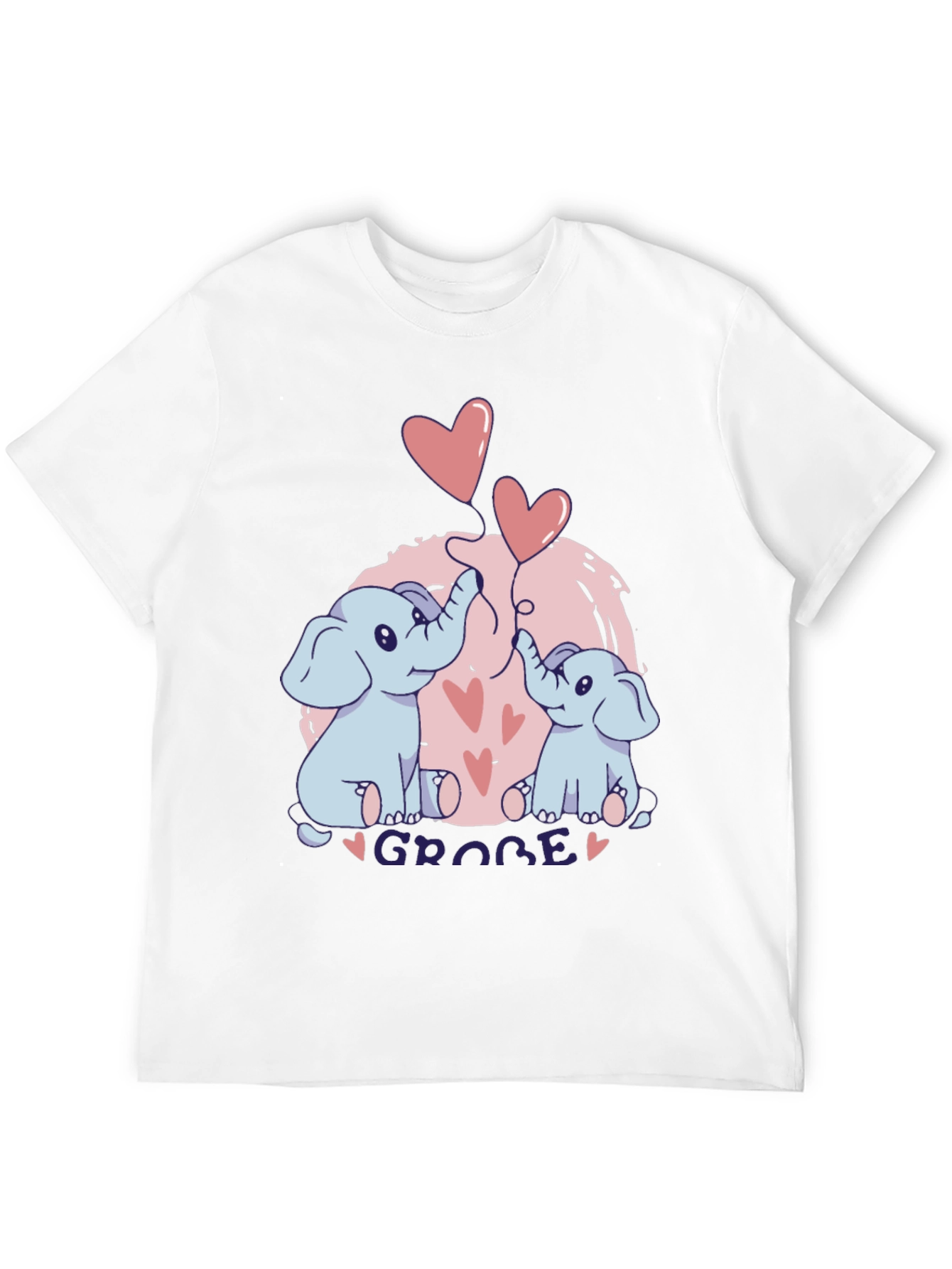 Elephant Love T-Shirt - GROBE Design Black Tee