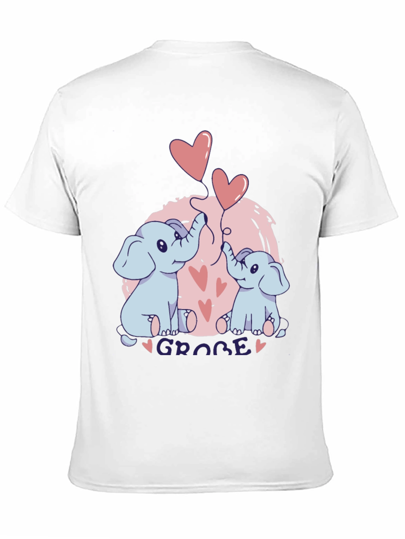 Elephant Love T-Shirt - GROBE Design Black Tee