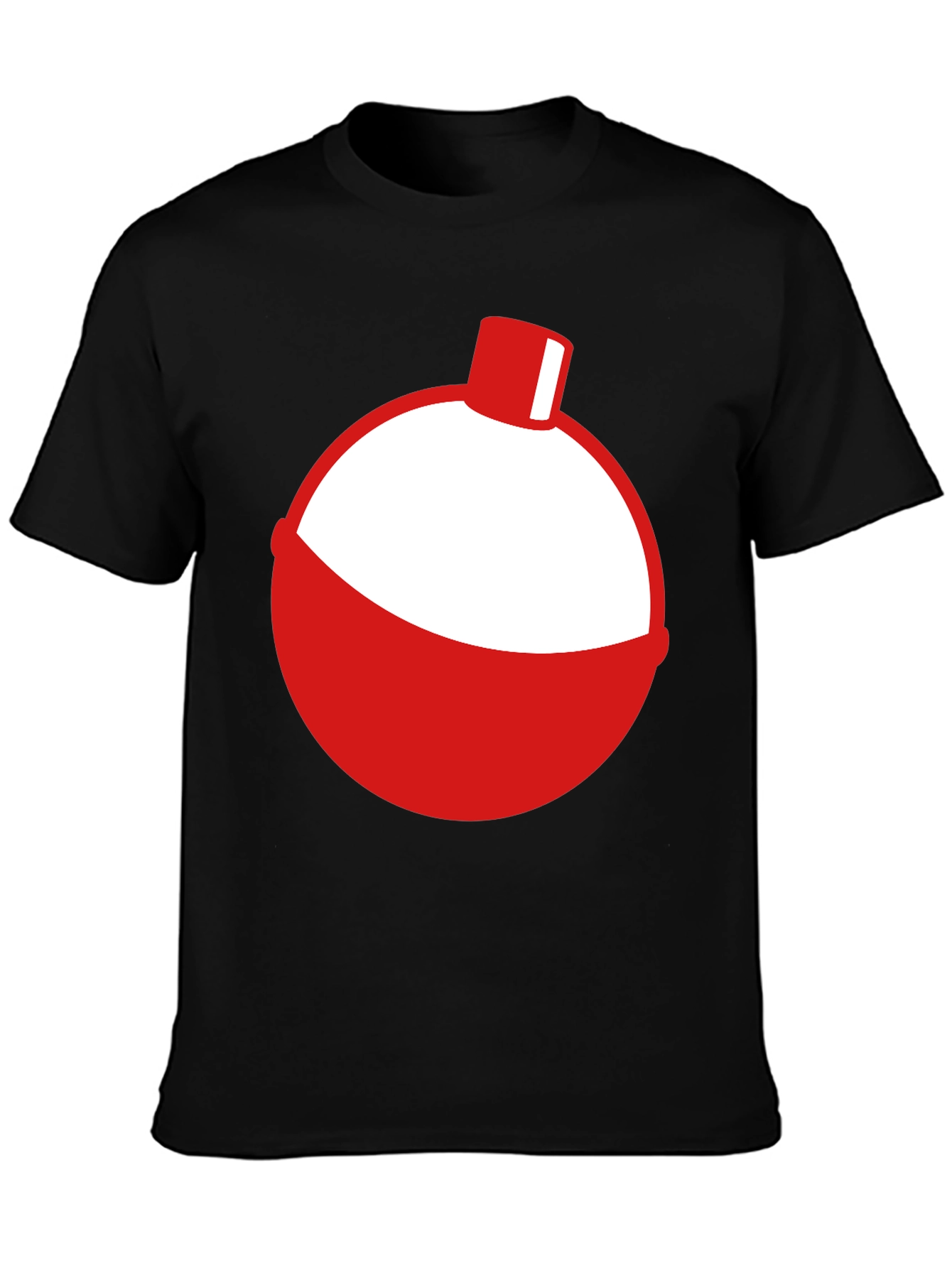 Fishing Bobber Graphic Tee - Black