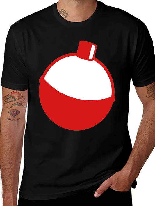 Fishing Bobber Graphic Tee - Black