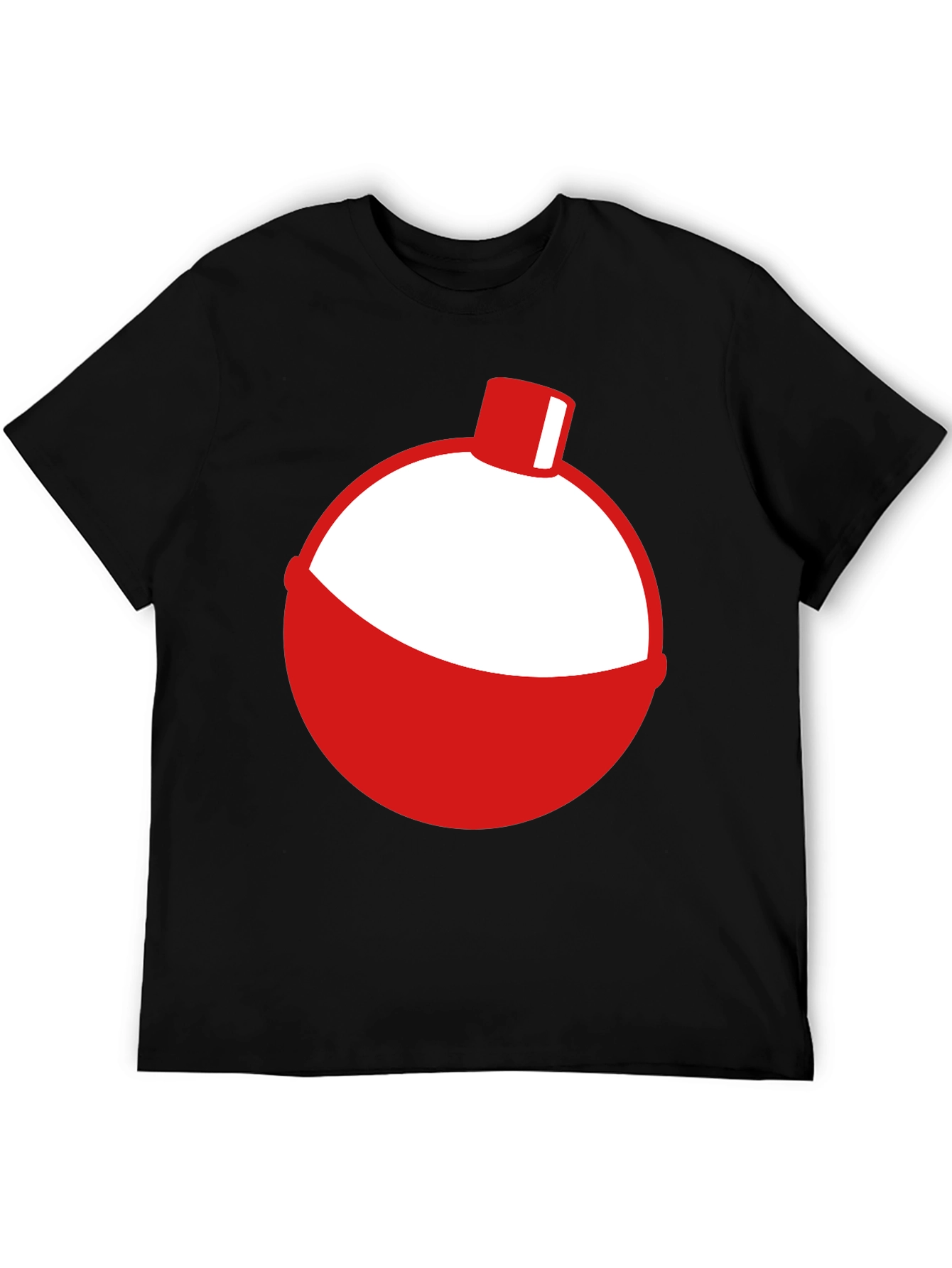 Fishing Bobber Graphic Tee - Black