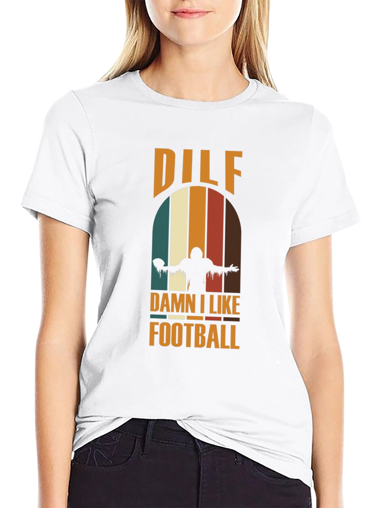 DILF Damn I Like Football Graphic Tee