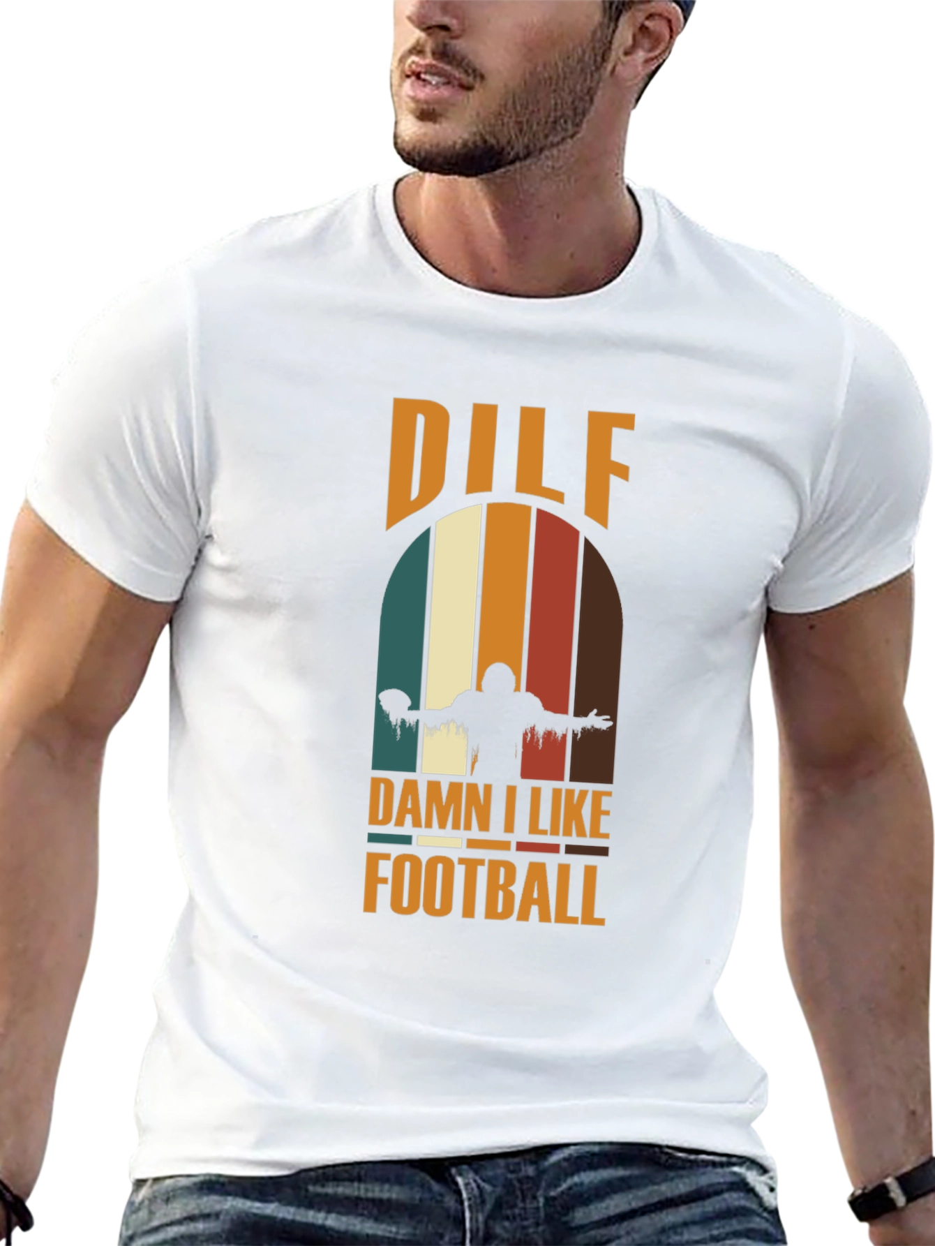 DILF Damn I Like Football Graphic Tee