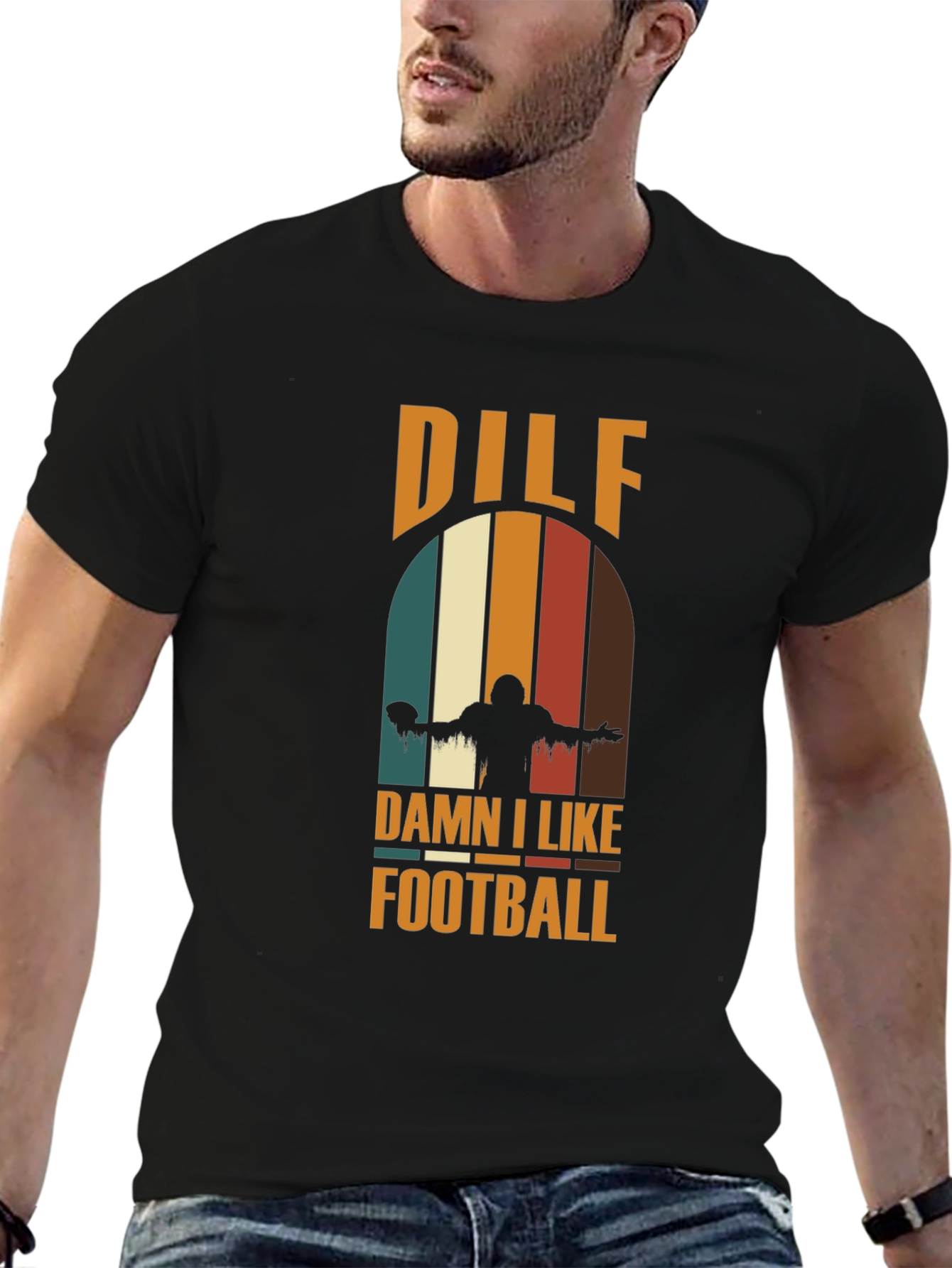 DILF Damn I Like Football Graphic Tee