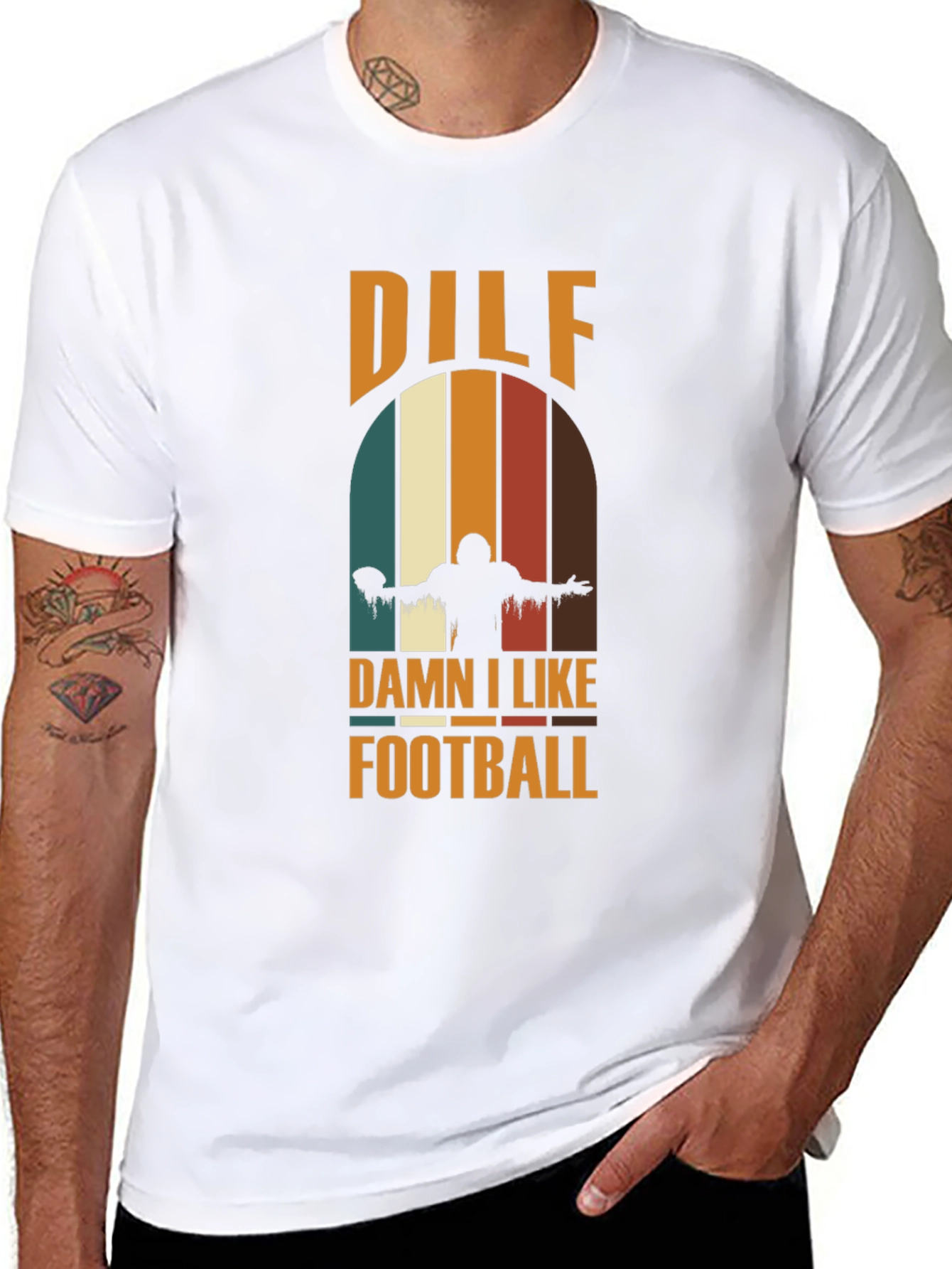 DILF Damn I Like Football Graphic Tee