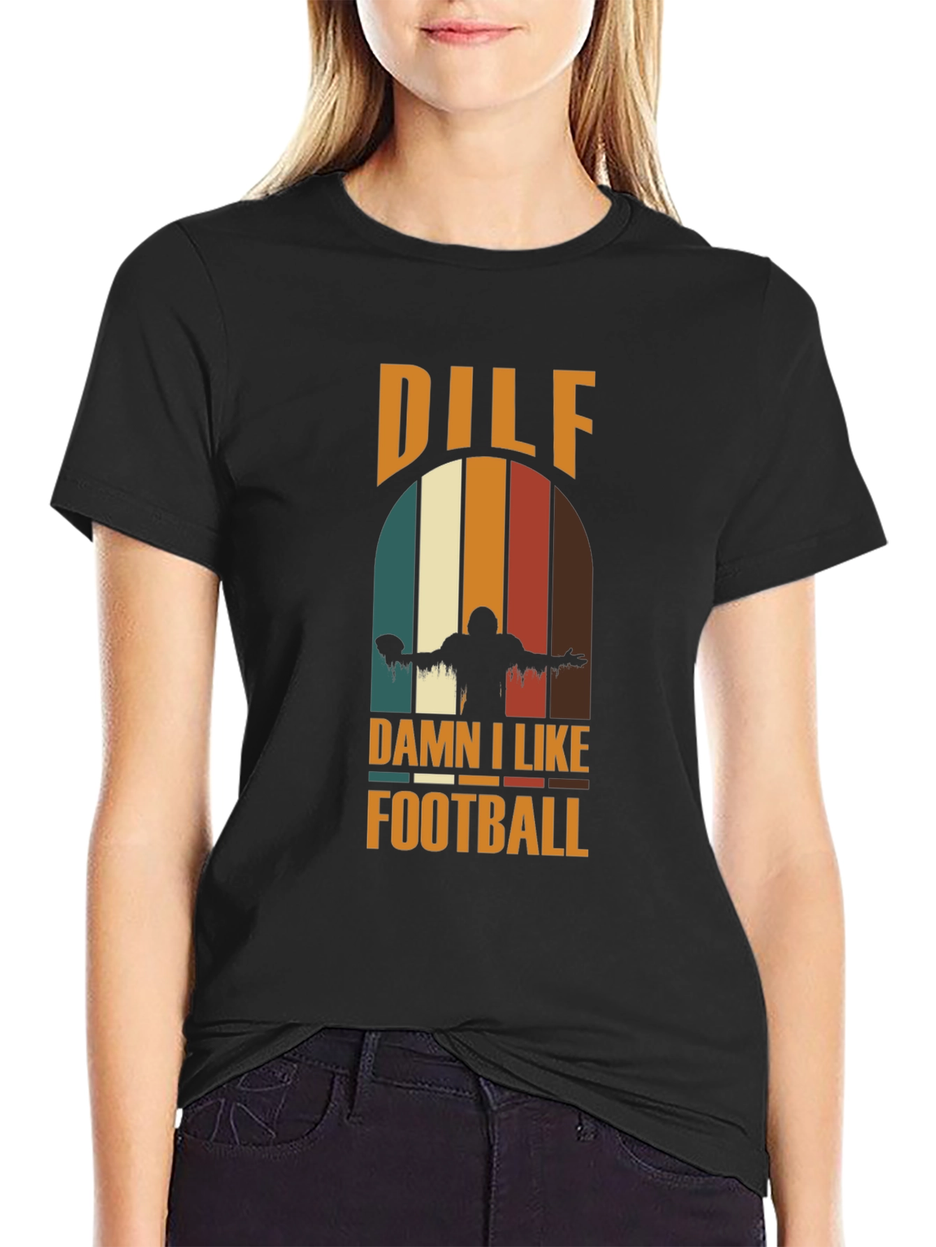 DILF Damn I Like Football Graphic Tee