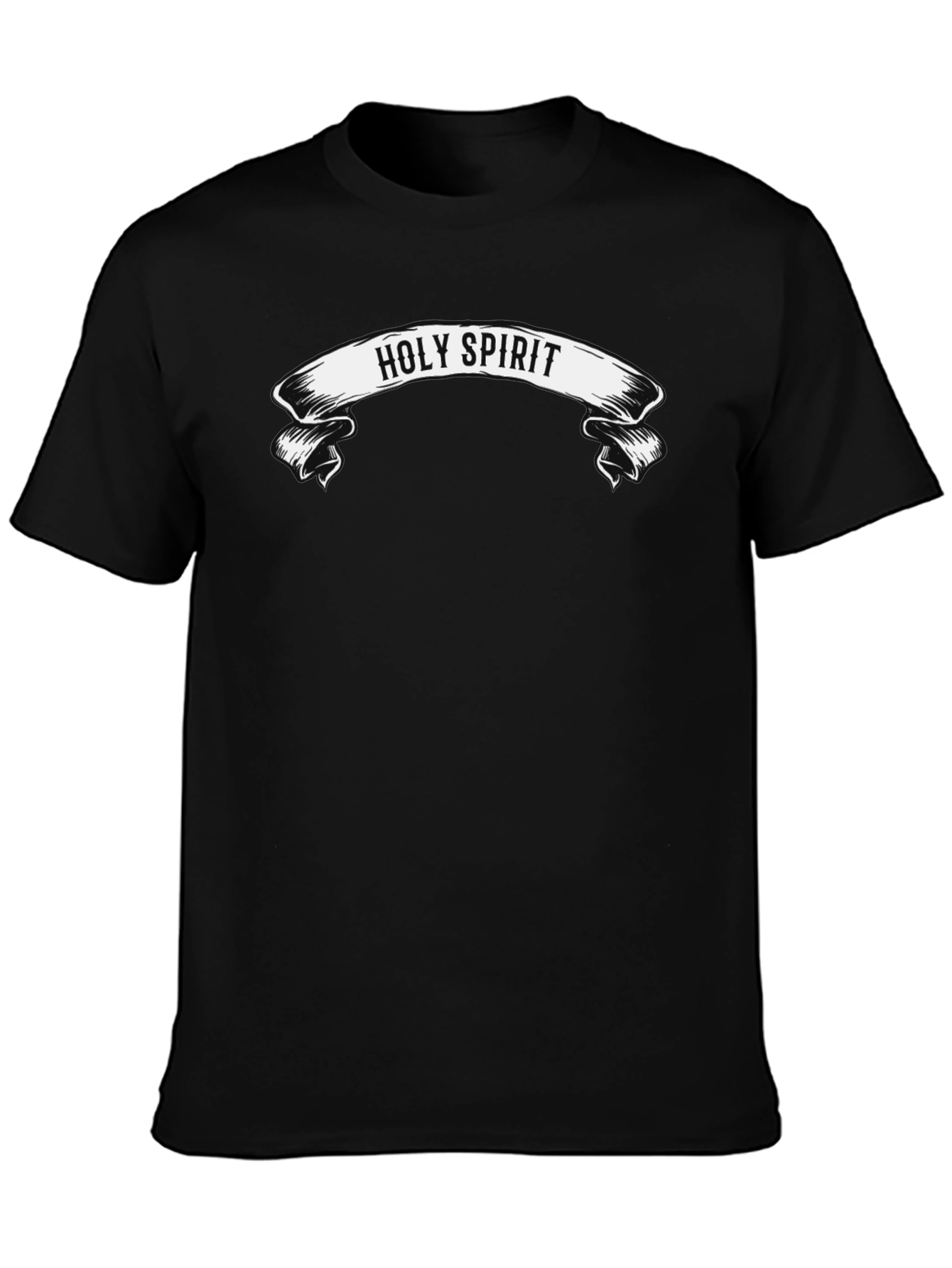 Holy Spirit Graphic Print Black T-Shirt