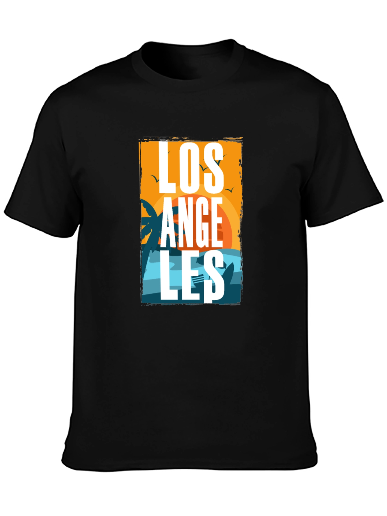 Los Angeles Graphic Print Tee - Black