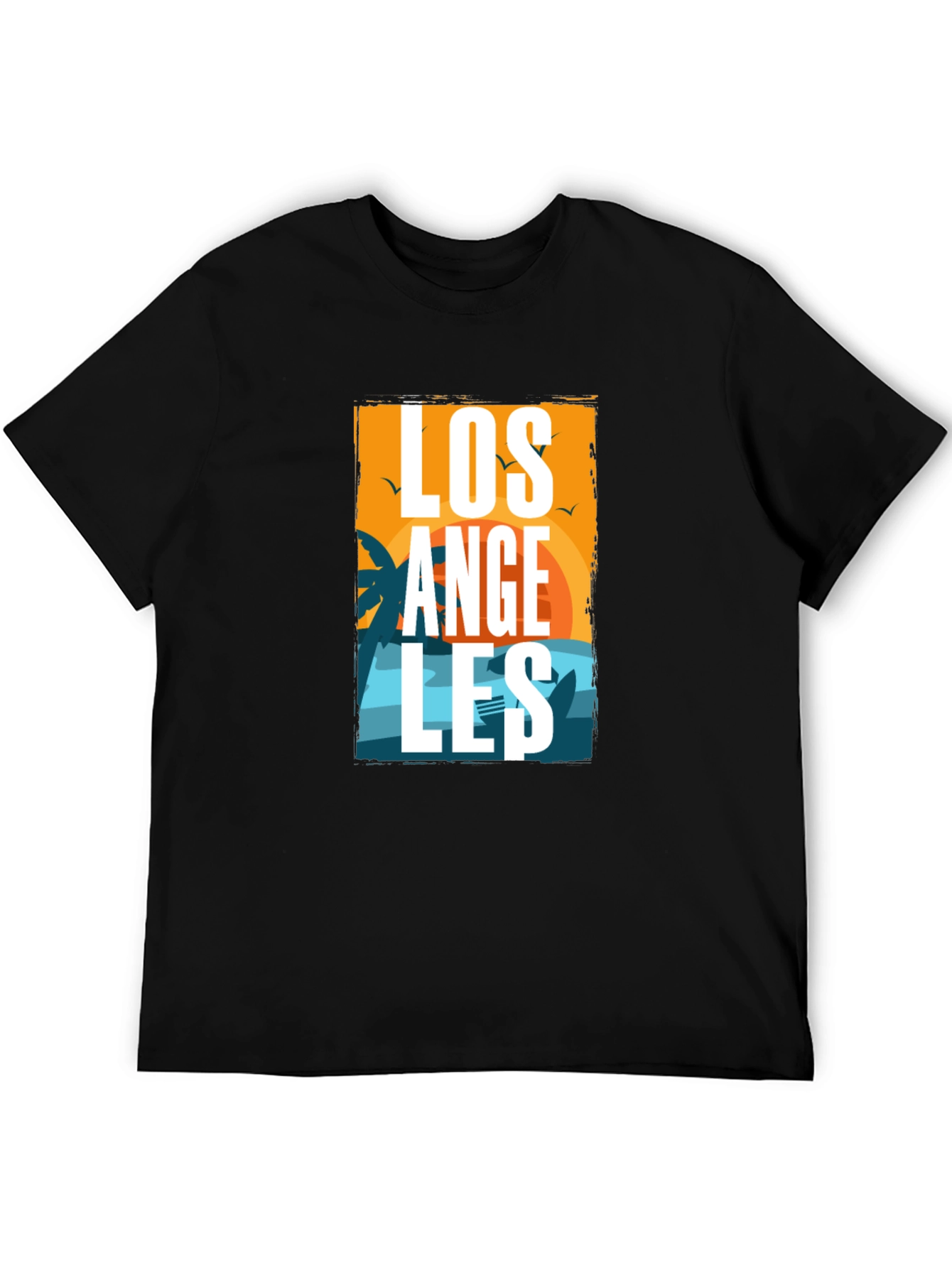 Los Angeles Graphic Print Tee - Black
