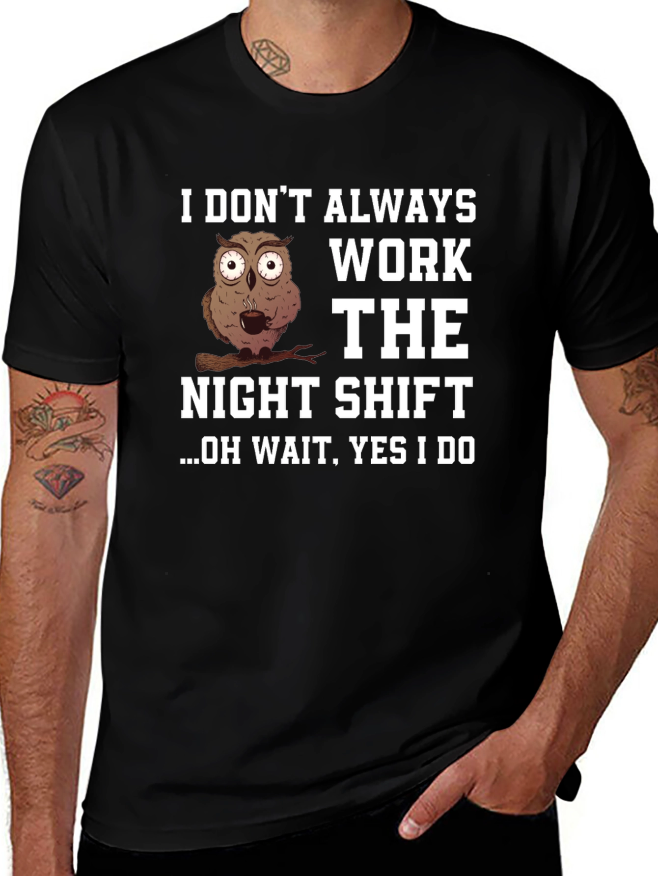 Night Shift Owl T-Shirt - Funny Work Tee