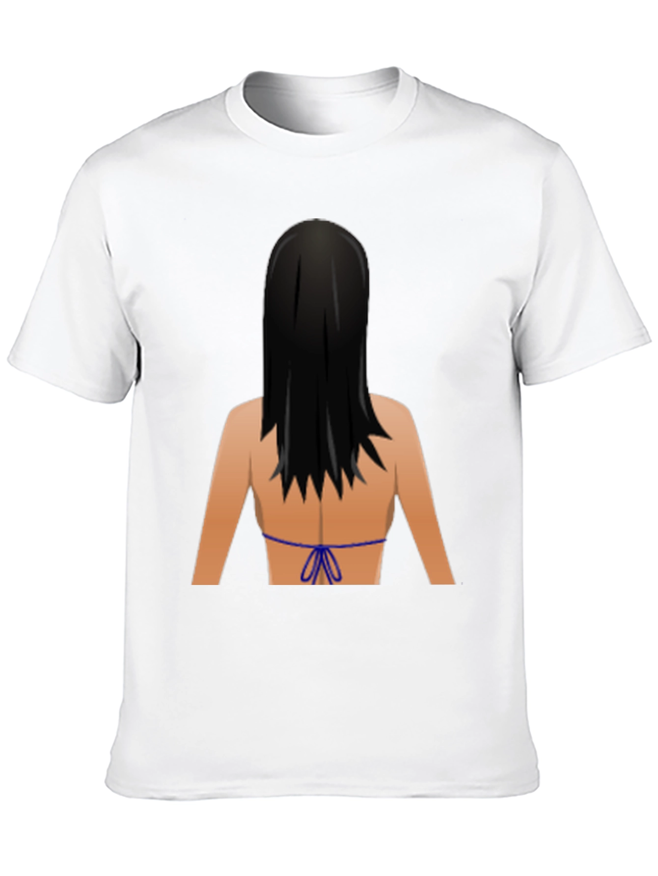 Emoji Bikini Back Black T-Shirt