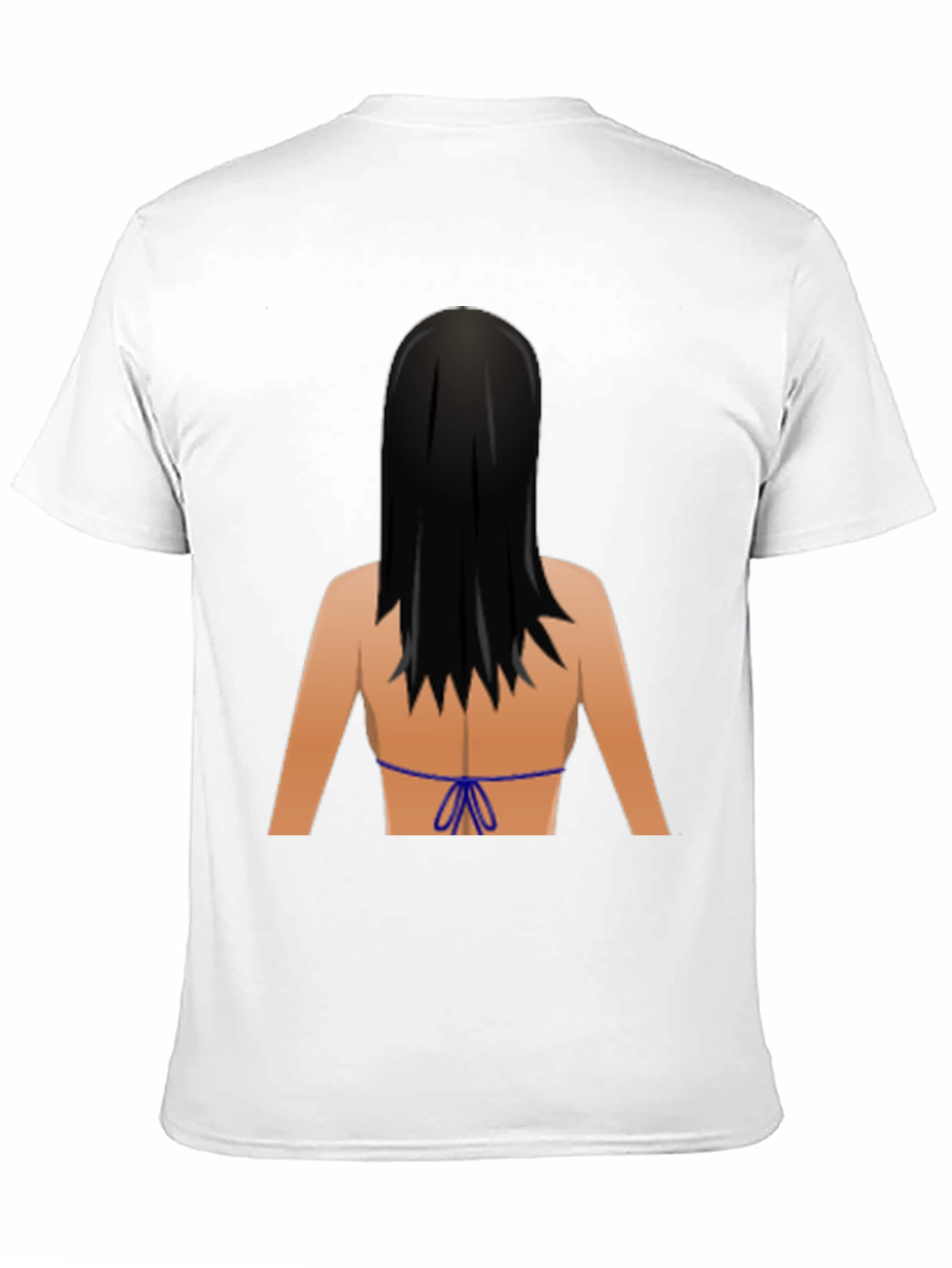 Emoji Bikini Back Black T-Shirt