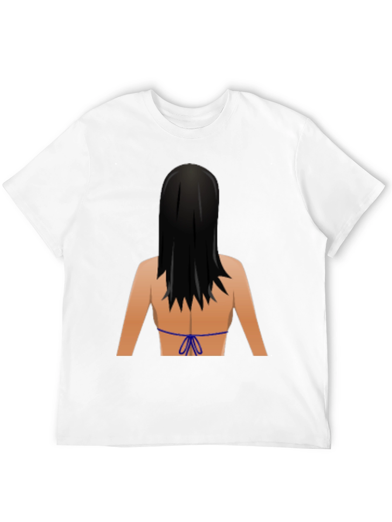 Emoji Bikini Back Black T-Shirt