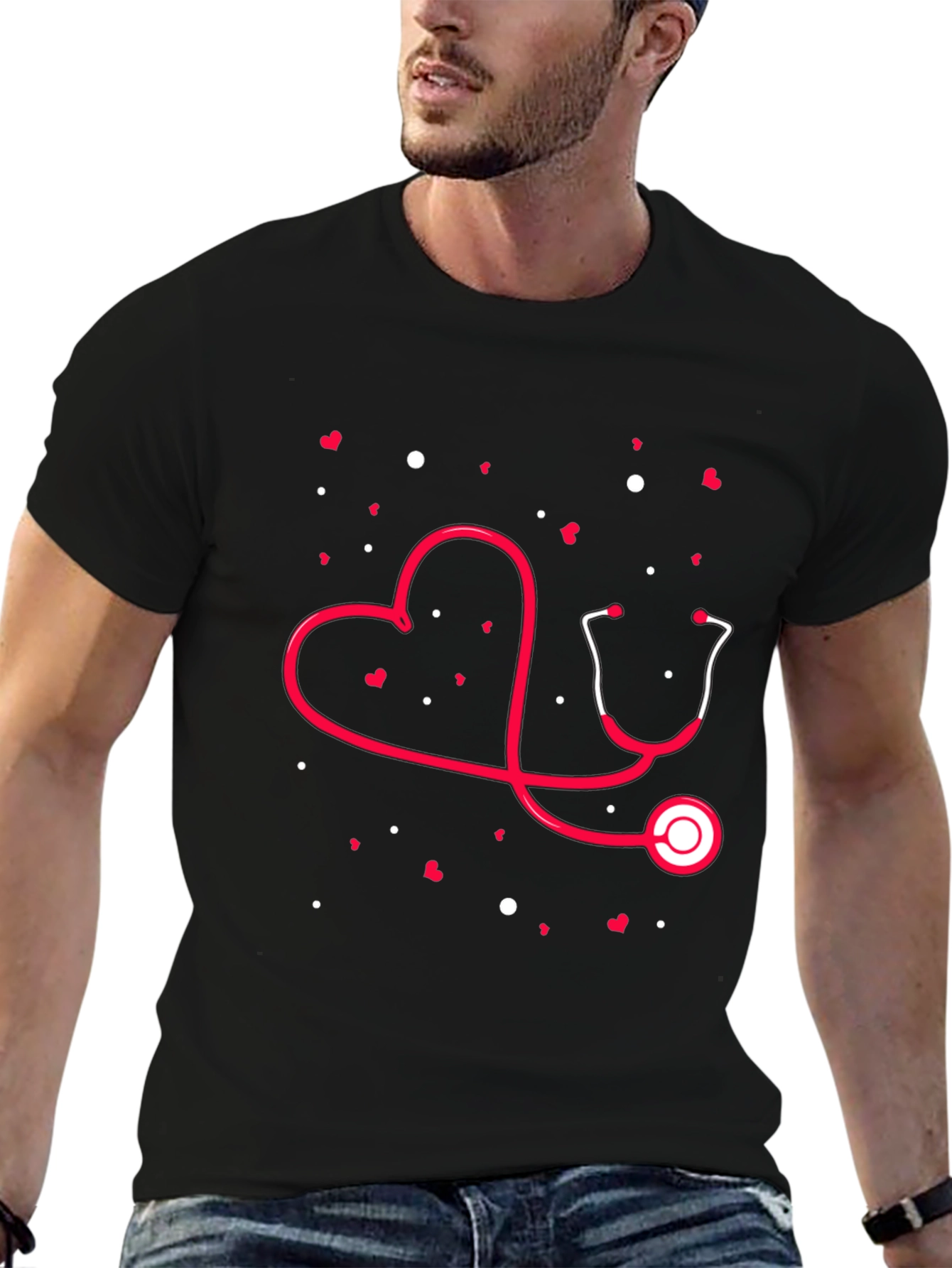 Heart Stethoscope Graphic Tee - Medical Love