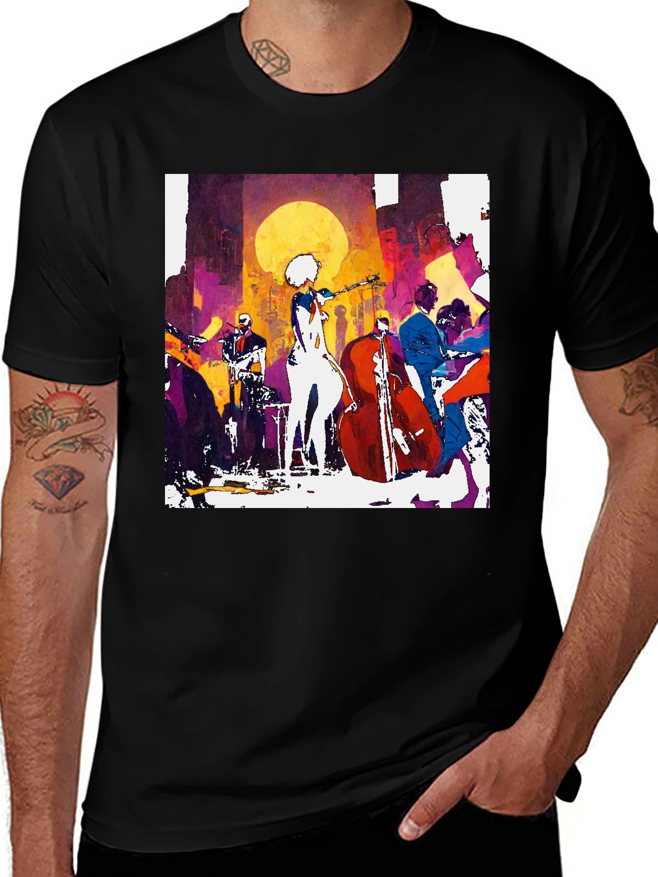 Jazz Band Graphic T-Shirt - Stylish Musician Tee