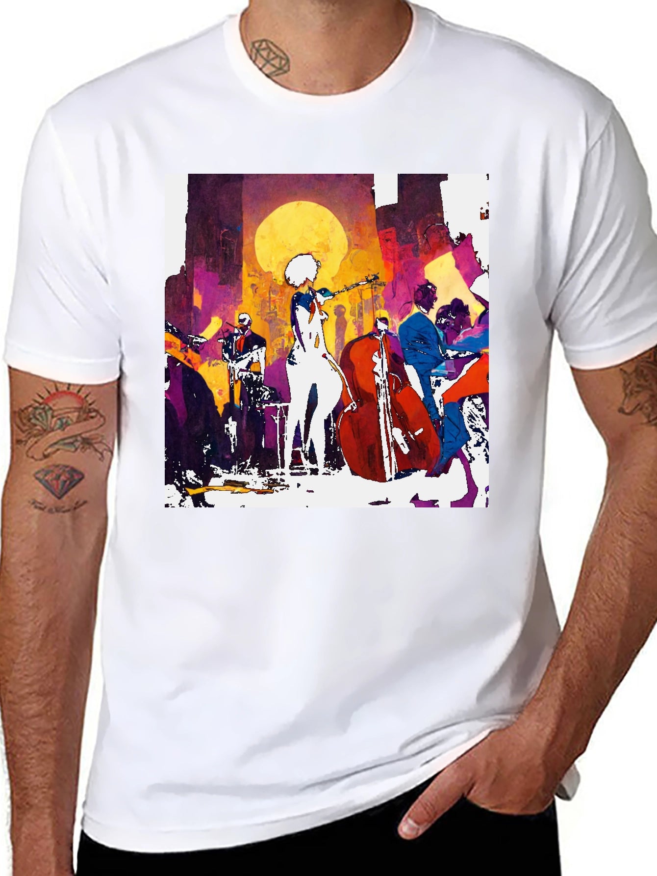 Jazz Band Graphic T-Shirt - Stylish Musician Tee