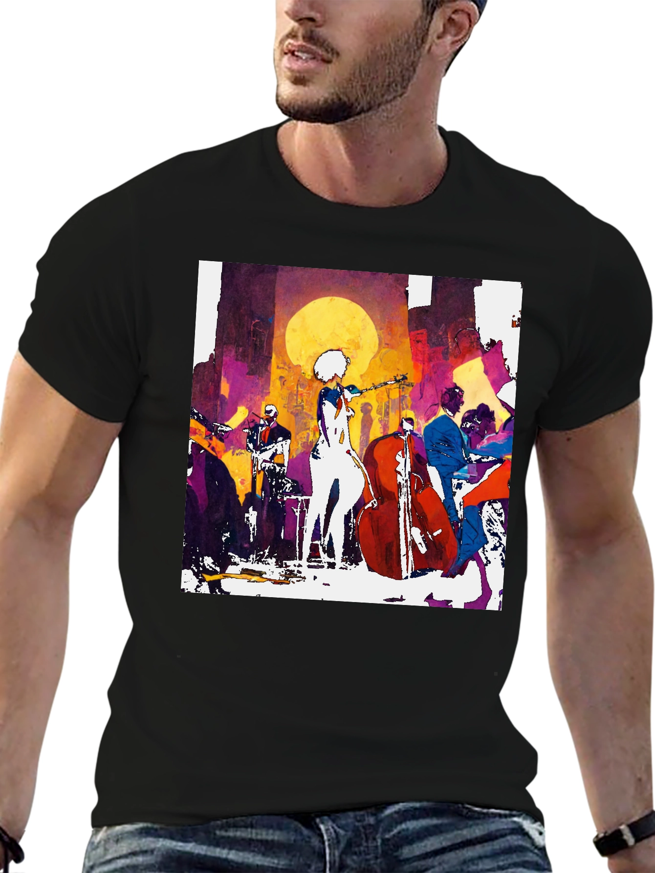 Jazz Band Graphic T-Shirt - Stylish Musician Tee