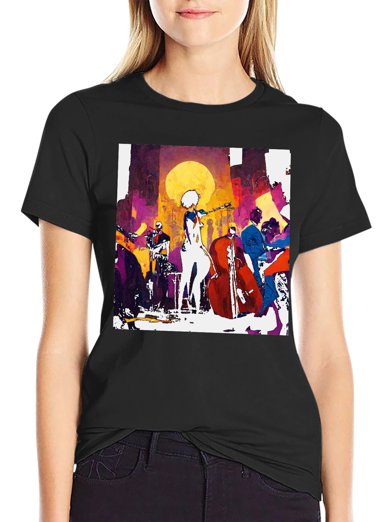 Jazz Band Graphic T-Shirt - Stylish Musician Tee