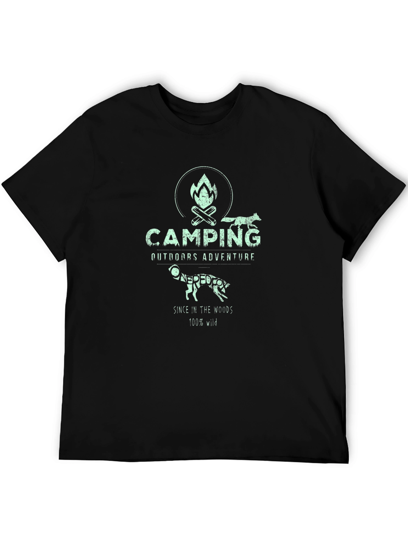 Camping Outdoors Adventure T-Shirt - 100% Wild