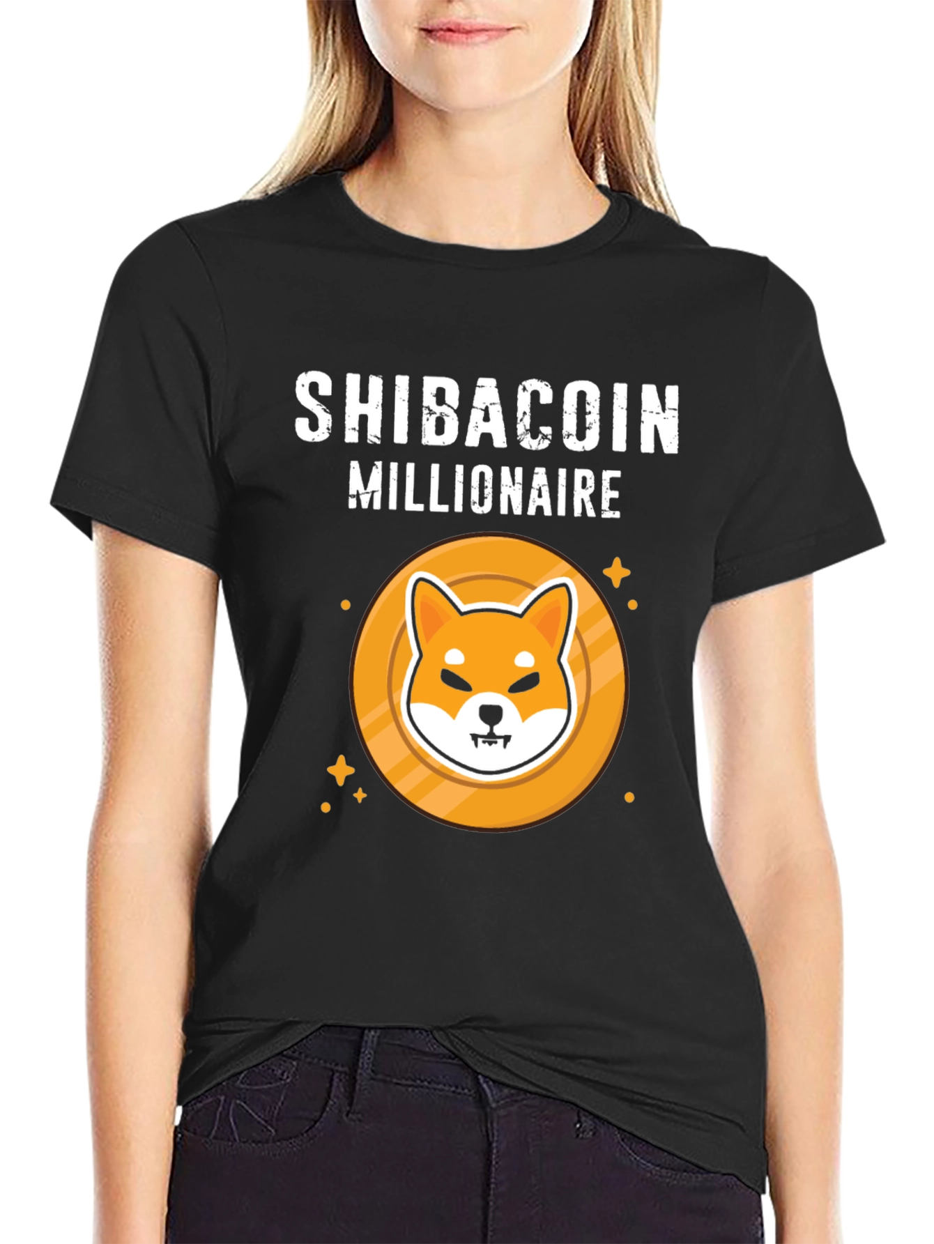 Shibacoin Millionaire Black Graphic Tee