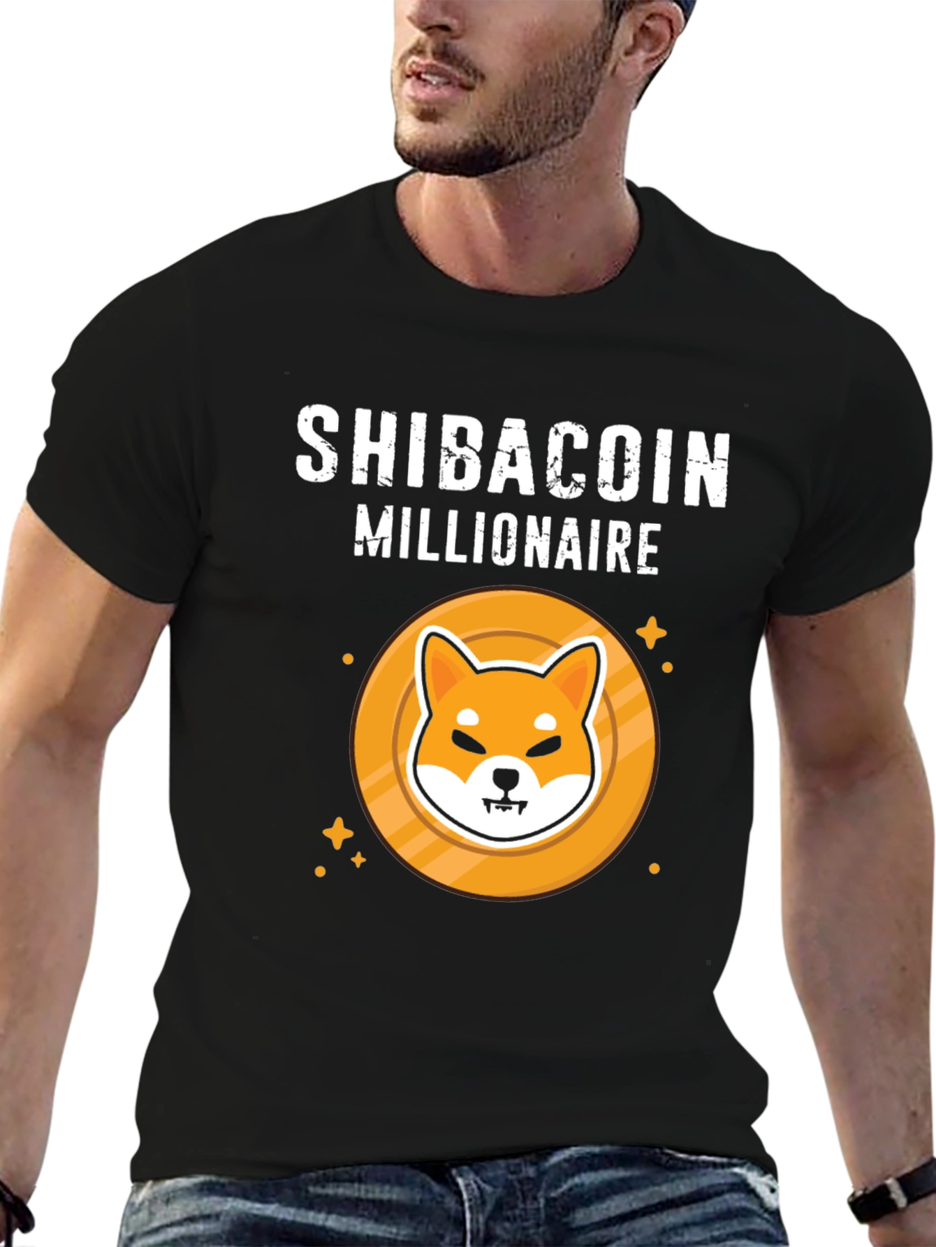 Shibacoin Millionaire Black Graphic Tee