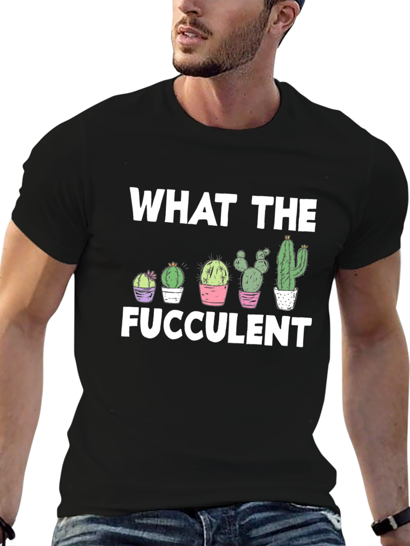 Funny Succulent Graphic Tee - What the Fucculent