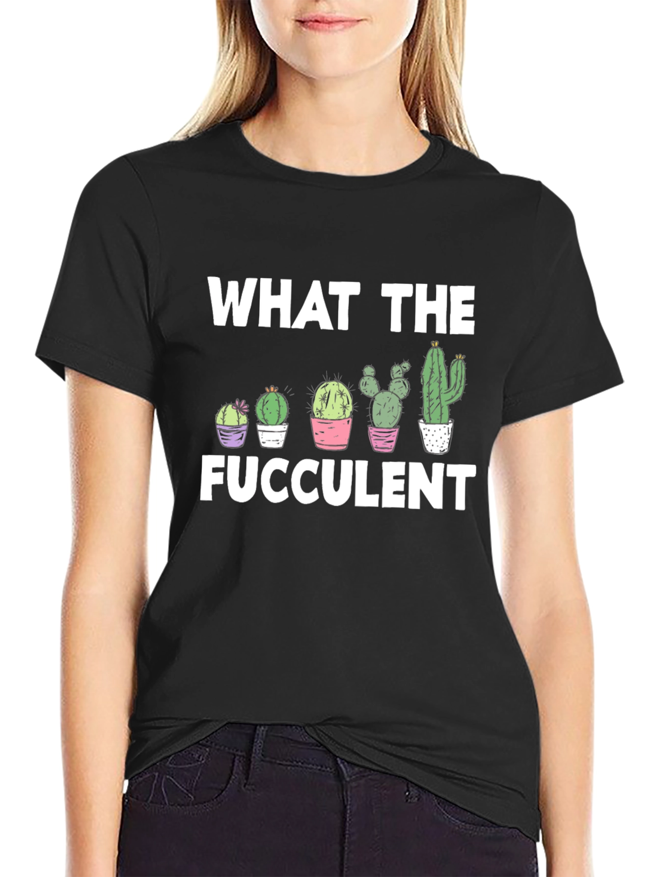 Funny Succulent Graphic Tee - What the Fucculent