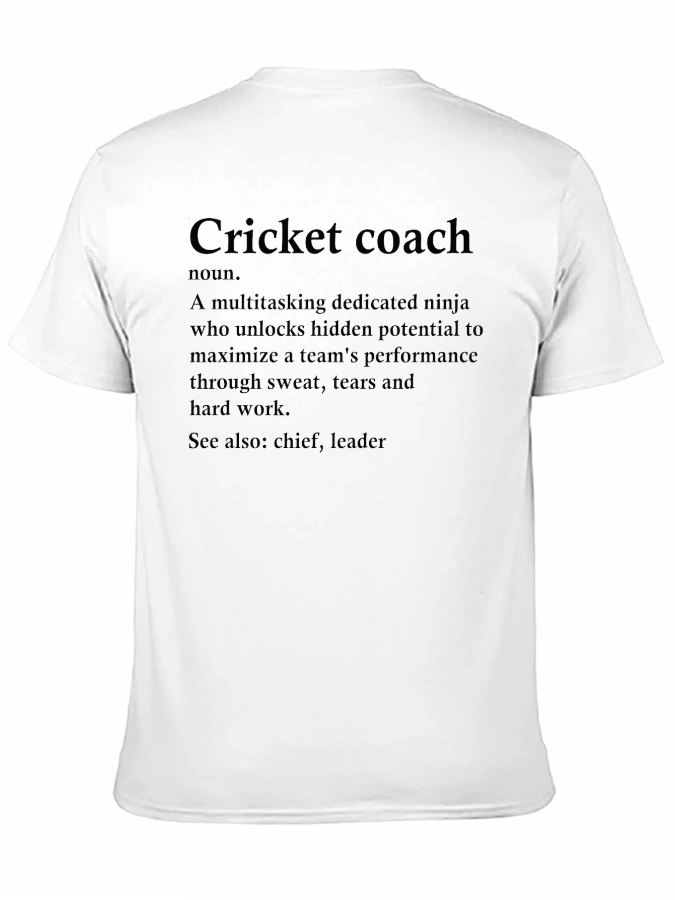 Cricket Coach Definition Graphic Tee