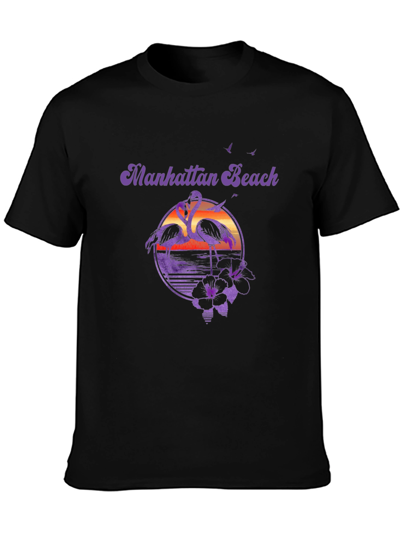 Manhattan Beach Flamingo Graphic Tee