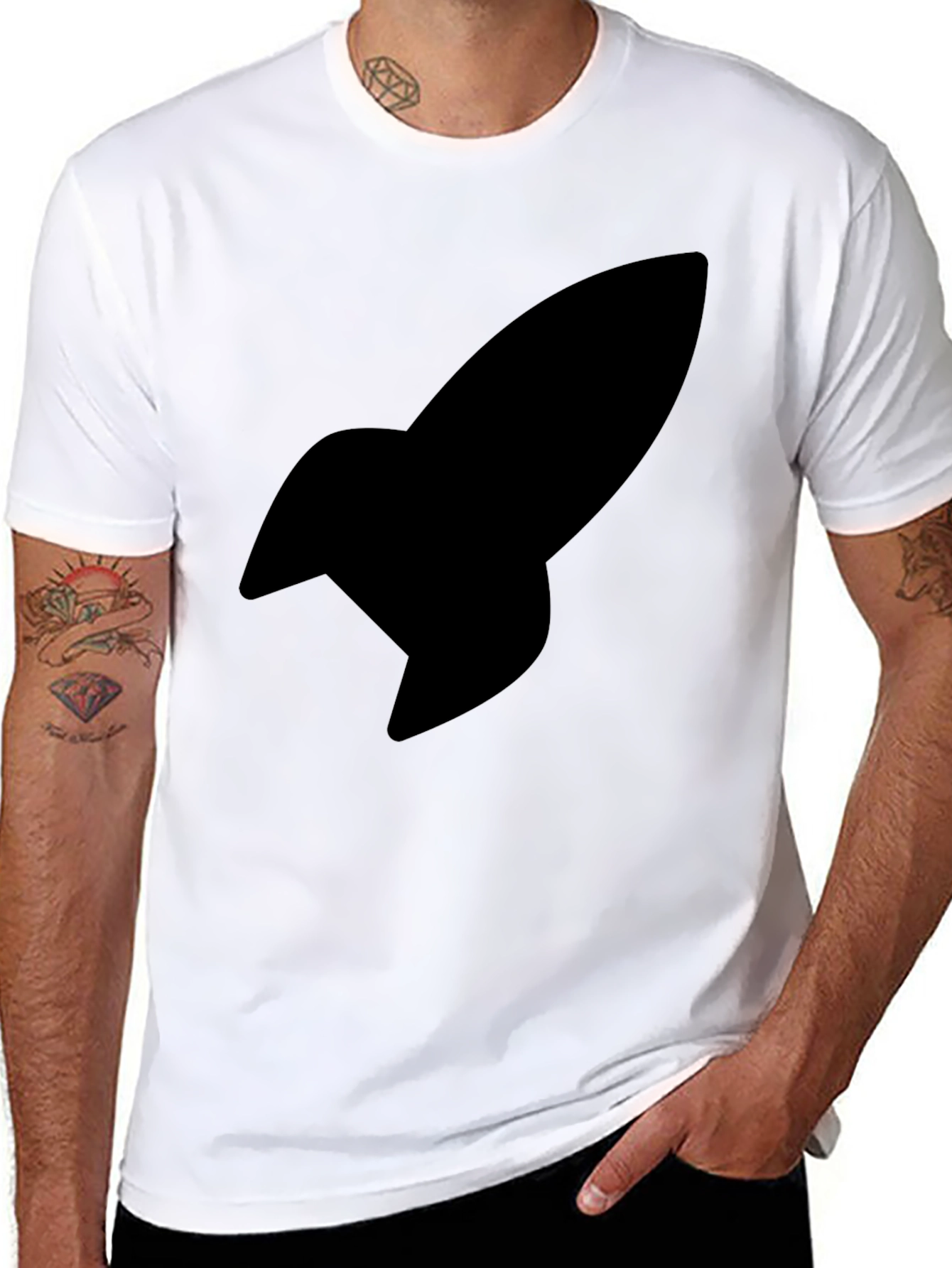 Black Rocket Graphic Tee - Modern Style