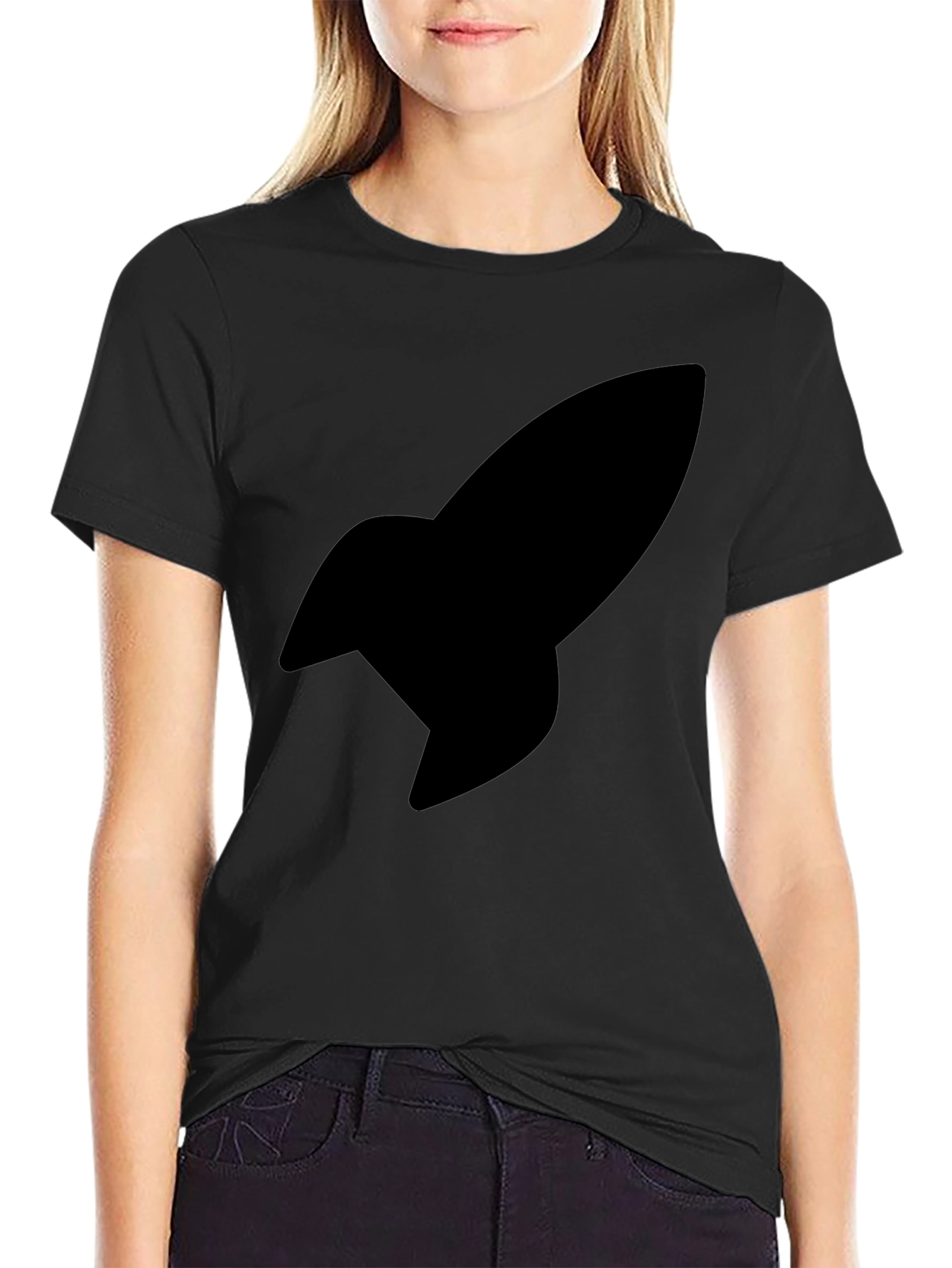 Black Rocket Graphic Tee - Modern Style